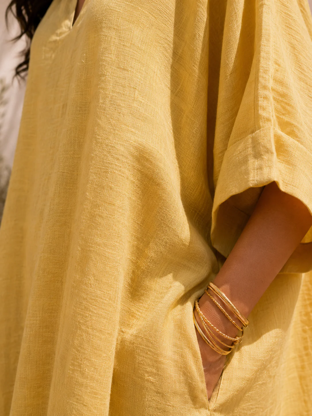 Aahista Butter Kaftan Dress - Image 3