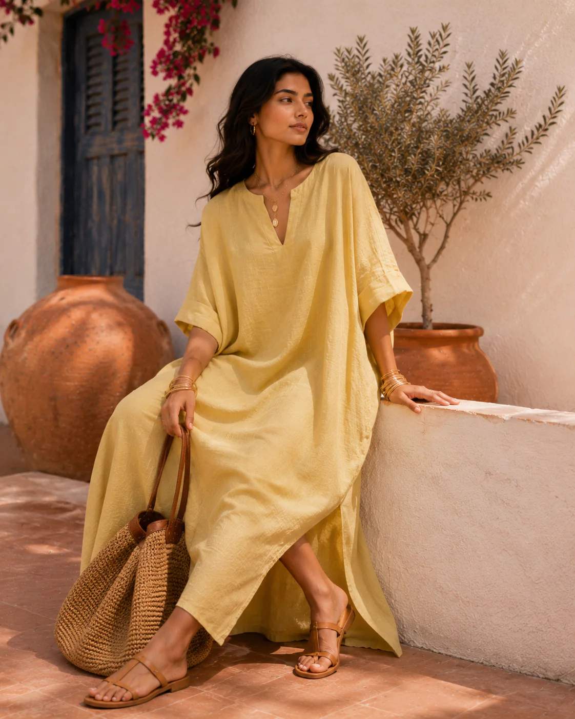 Aahista Butter Kaftan Dress - Image 4
