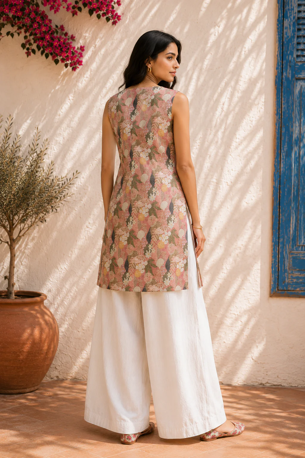 Aahista Dusty Rose Kurta Set - Image 4