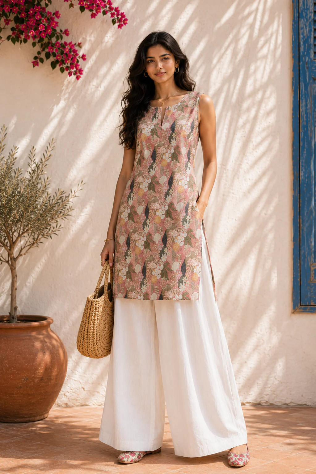 Aahista Dusty Rose Kurta Set - Image 5