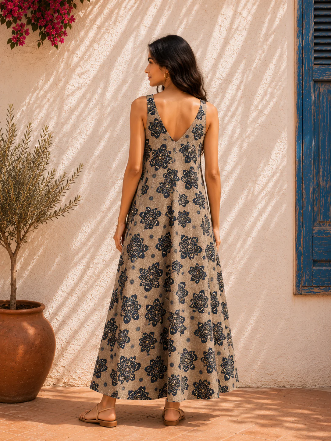 Aahista Mandala Printed Maxi Dress - Image 6
