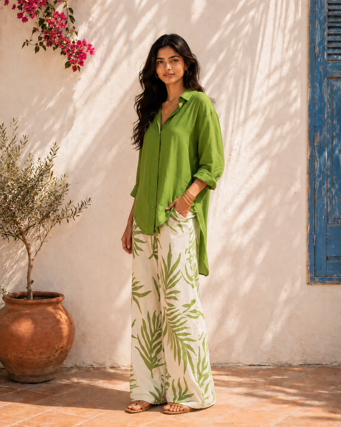 Aahista Palm Green Co-ord Set - Image 3
