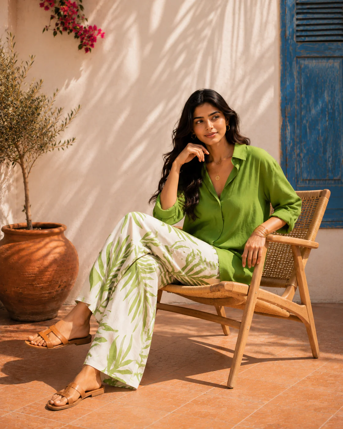 Aahista Palm Green Co-ord Set - Image 5