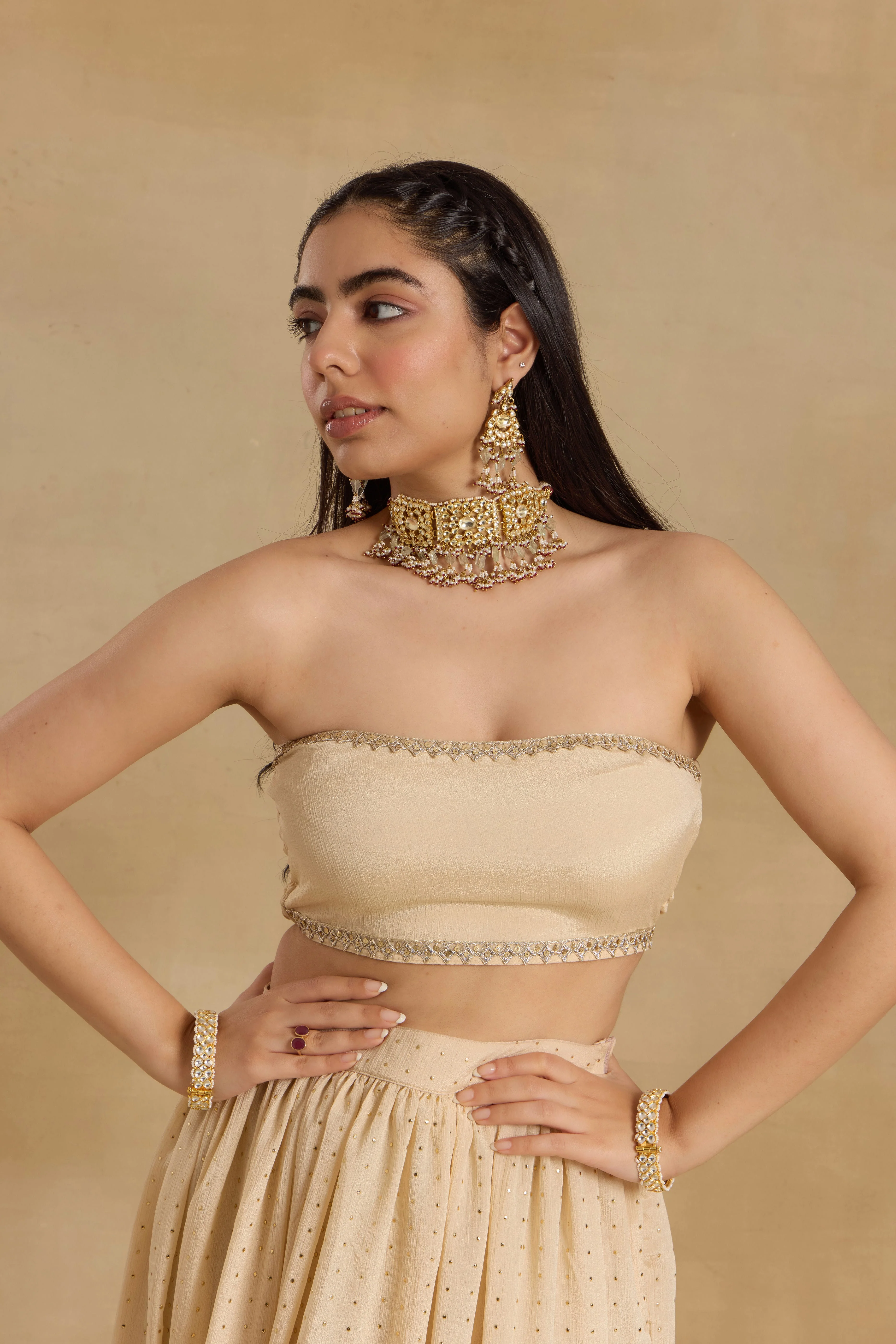 Alaya Heer Ivory Eyes On Me Lehenga Set - Image 3