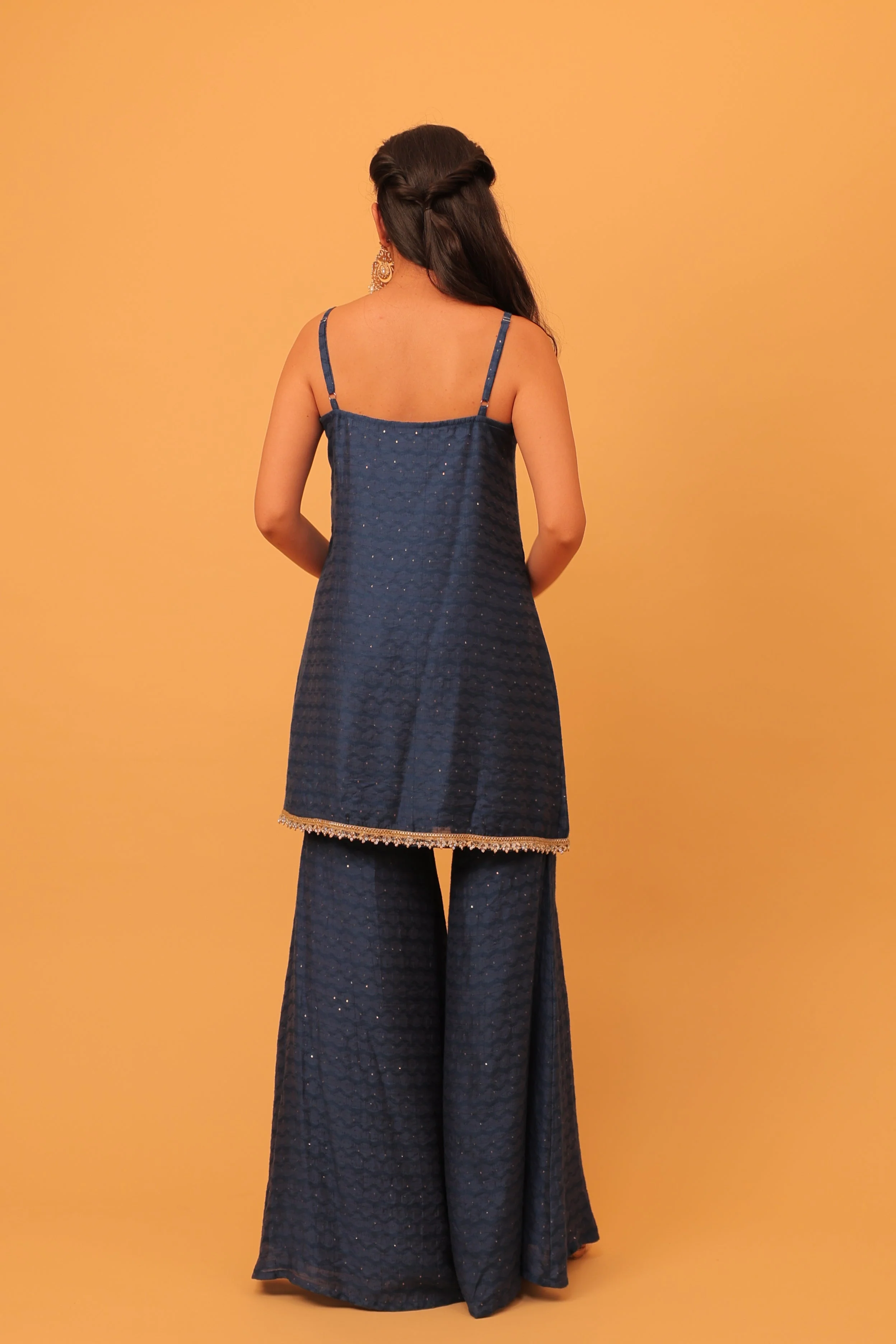 Alaya Mehfil Azure Blue Cami Kurta Set - Image 6