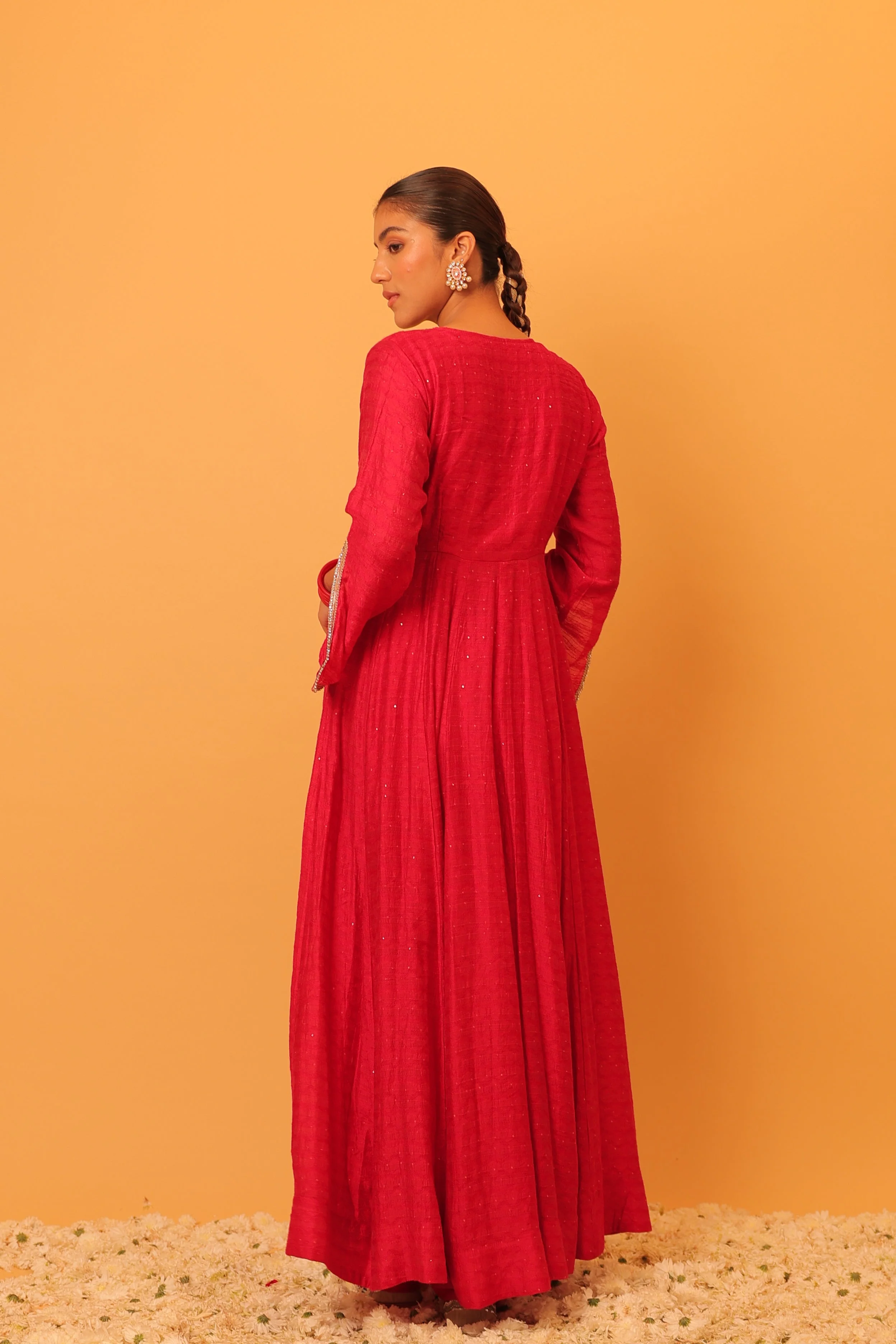 Alaya Mehfil Punch Pink Anarkali Set - Image 8