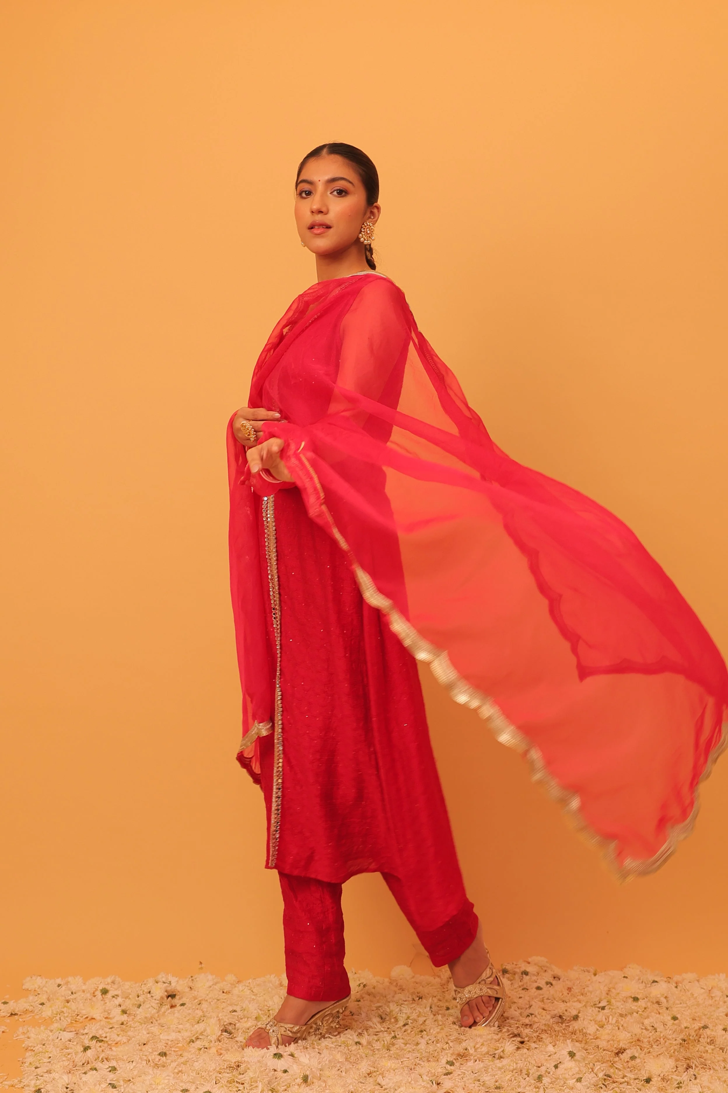 Alaya Mehfil Punch Pink Kurta Set - Image 3