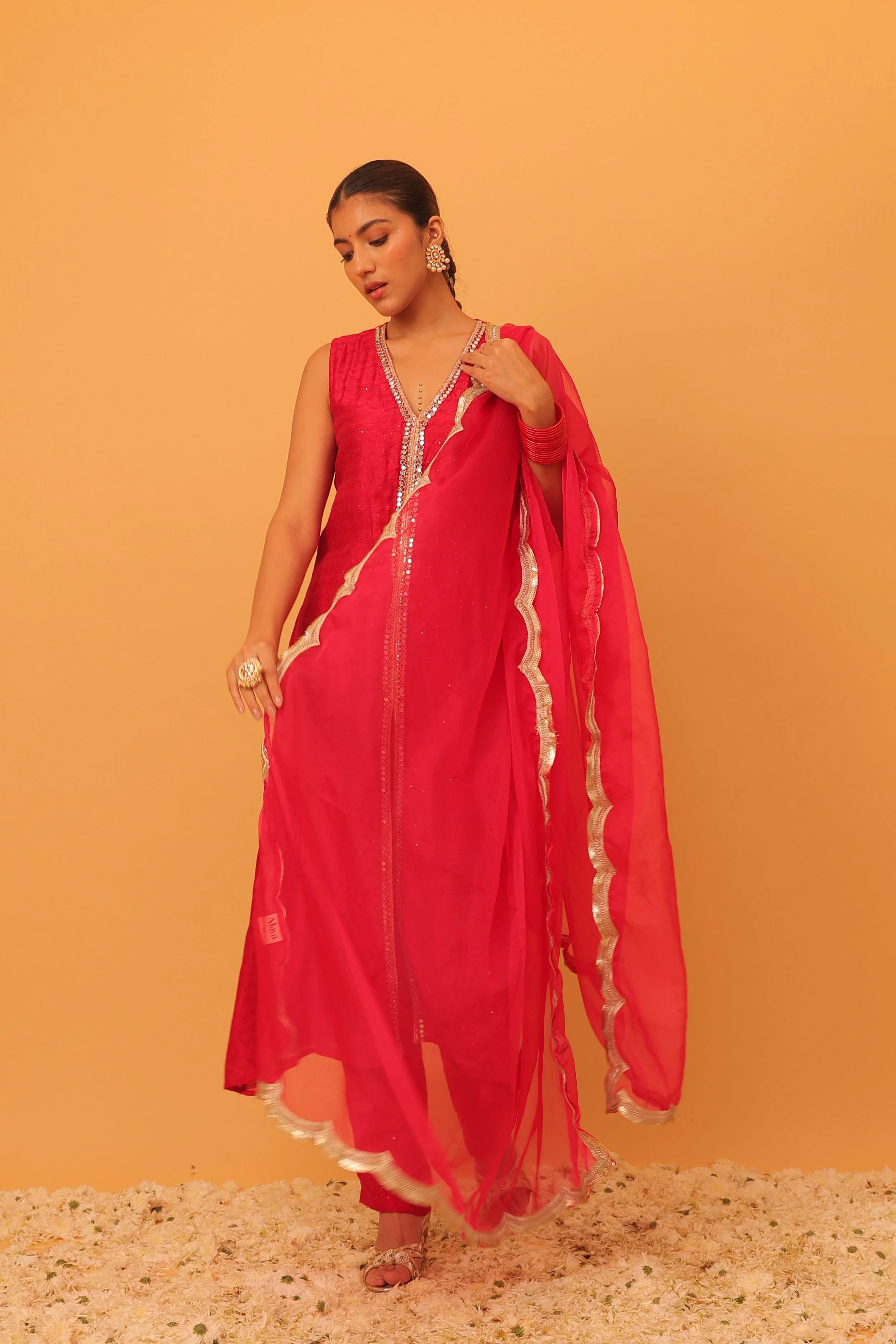 Alaya Mehfil Punch Pink Kurta Set - Image 4