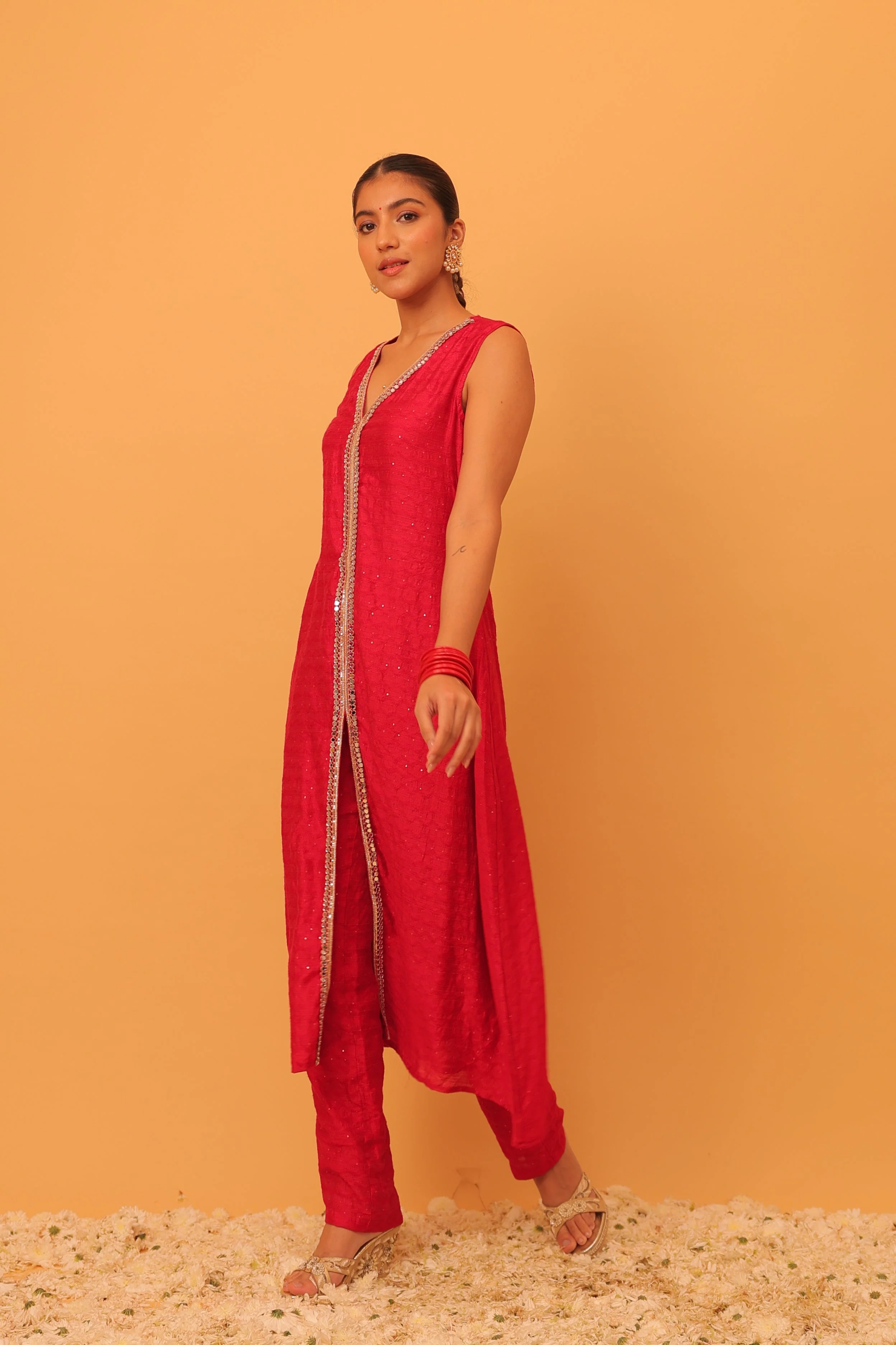 Alaya Mehfil Punch Pink Kurta Set - Image 5
