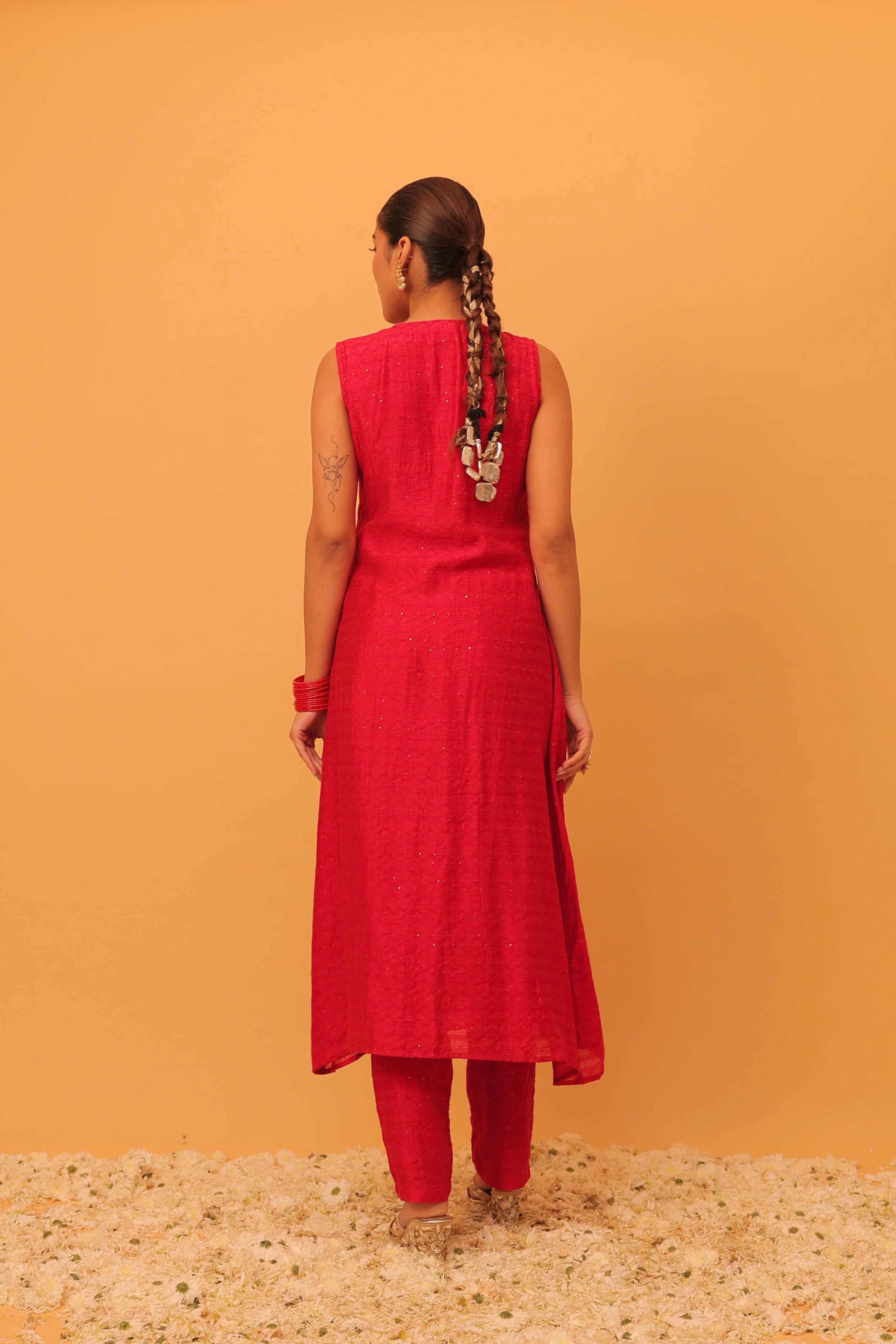 Alaya Mehfil Punch Pink Kurta Set - Image 6