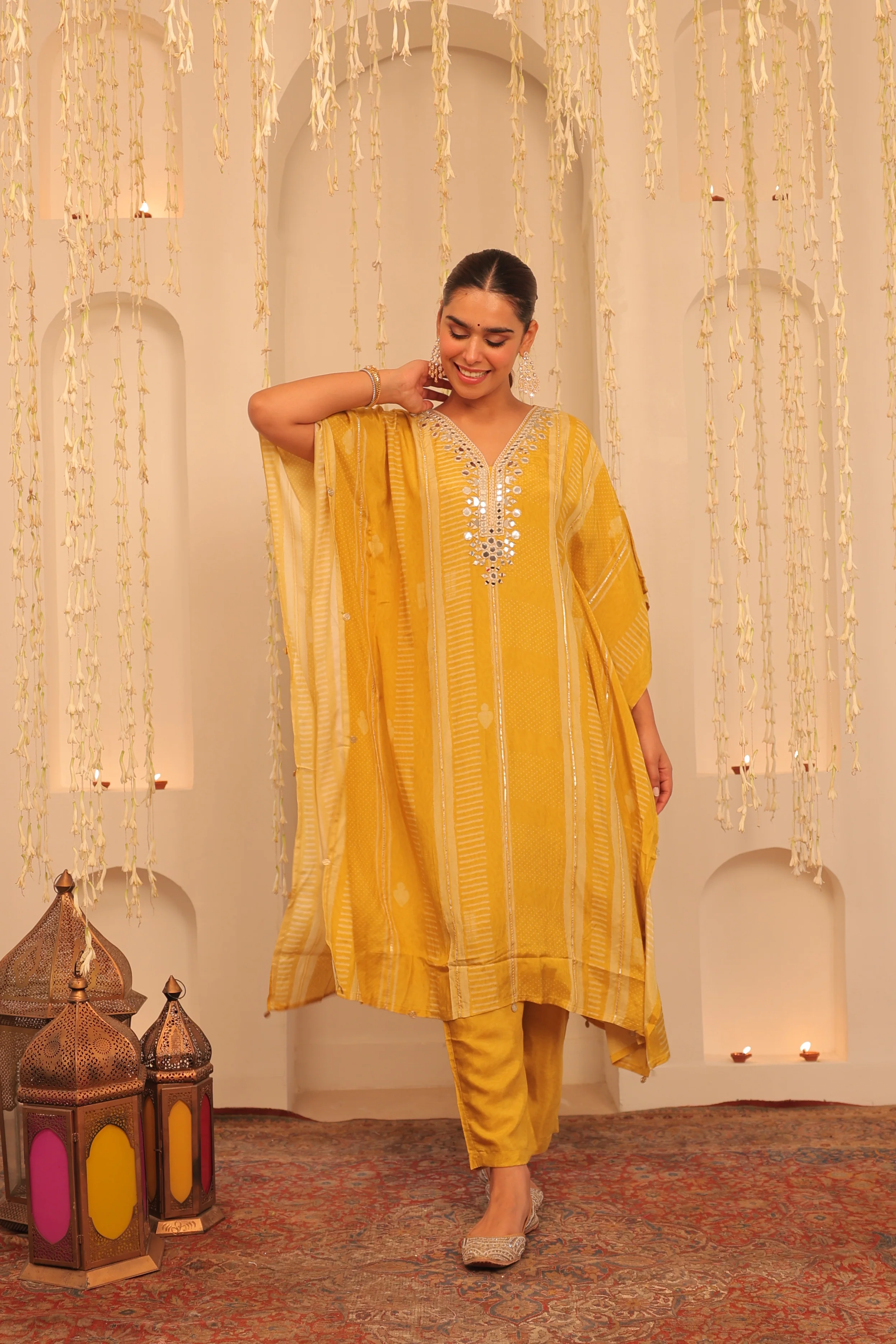 Mehfil Sunshine Kaftan Set - Image 3