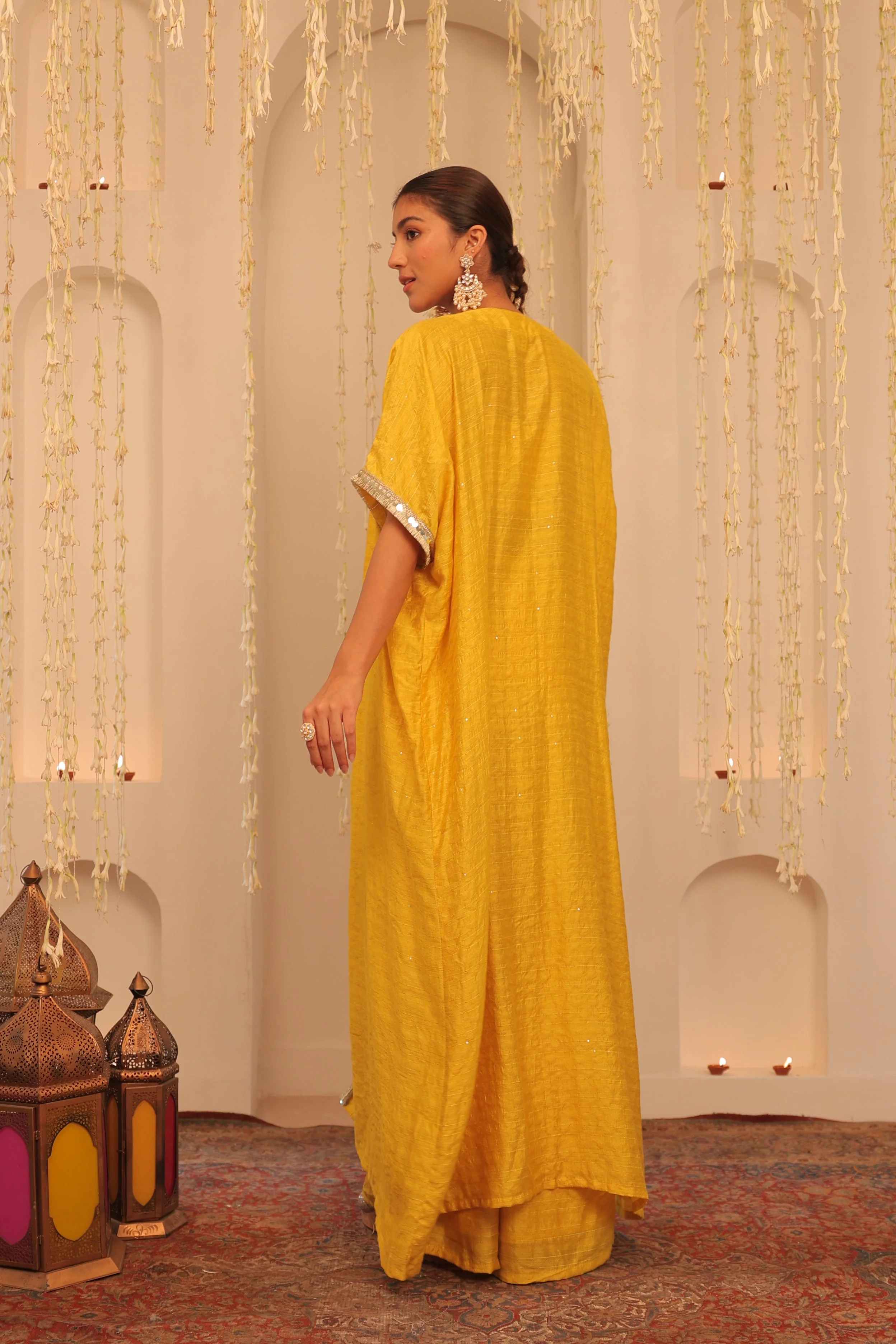 Alaya Mehfil Yellow Overlay Set - Image 7