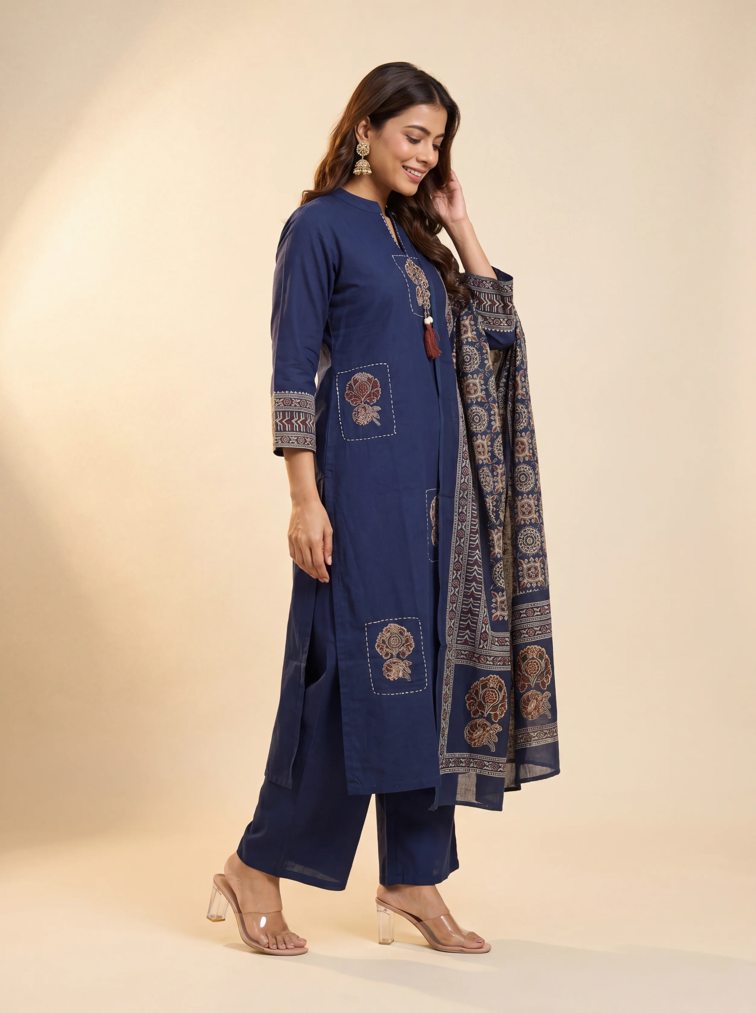 Alaya Select Indigo Ajrakh Kurta Set - Image 5