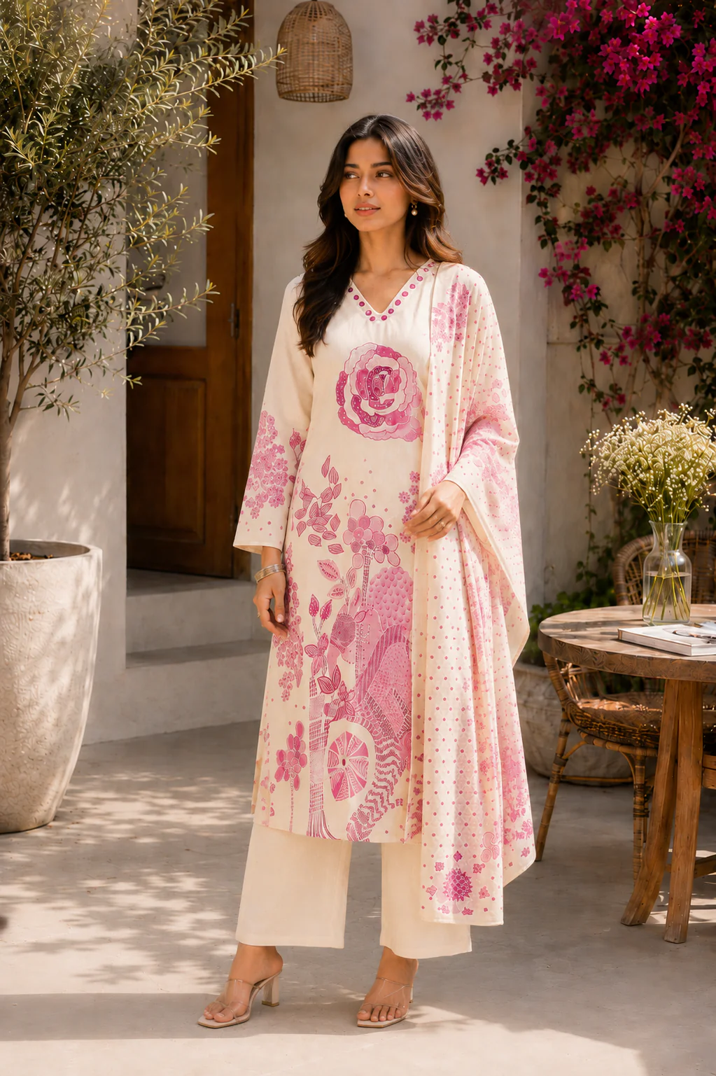 Alaya Select Ivory Statement Kurta Set - Image 2