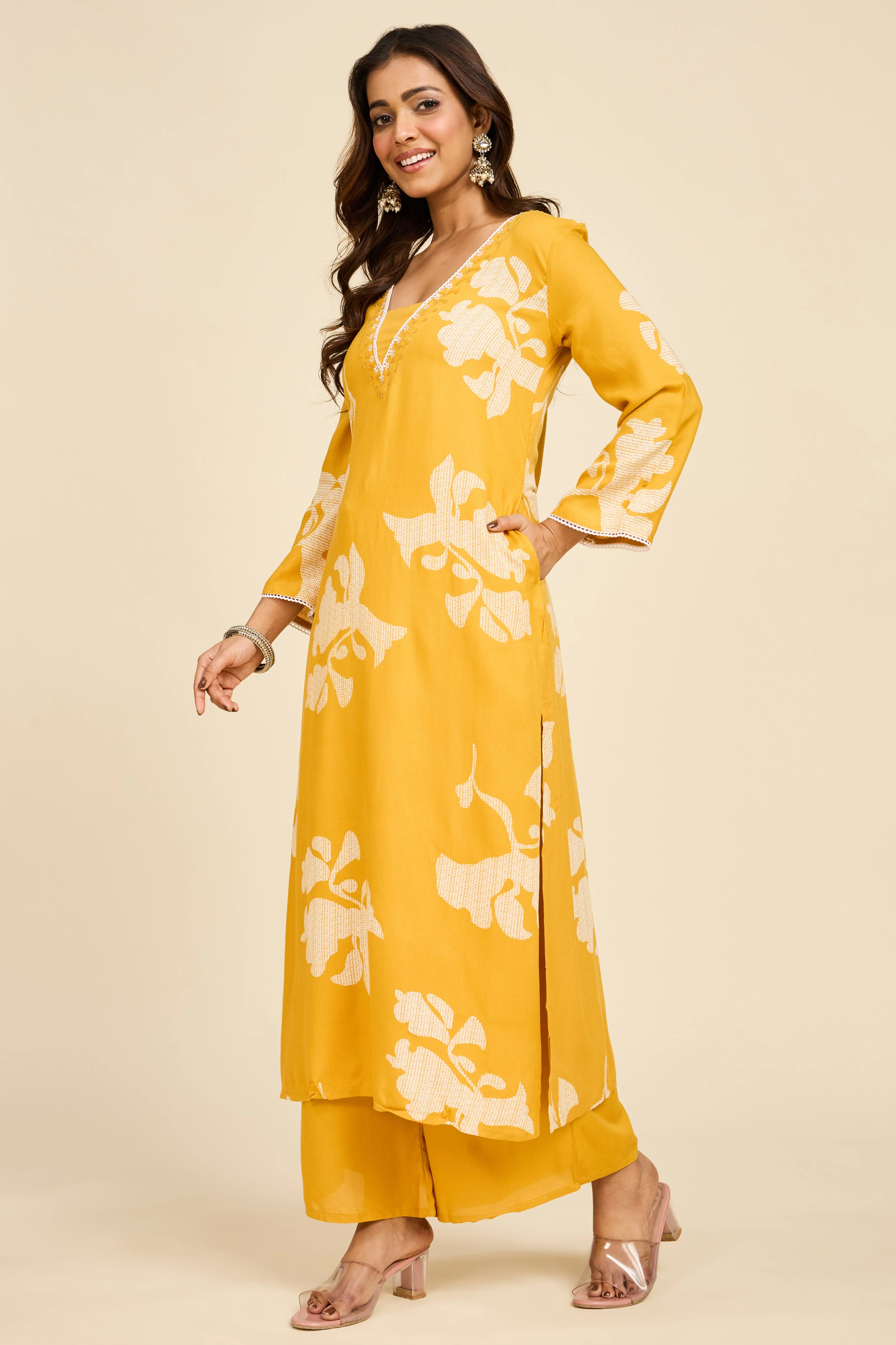 Alaya Select Marigold Kurta Set - Image 3