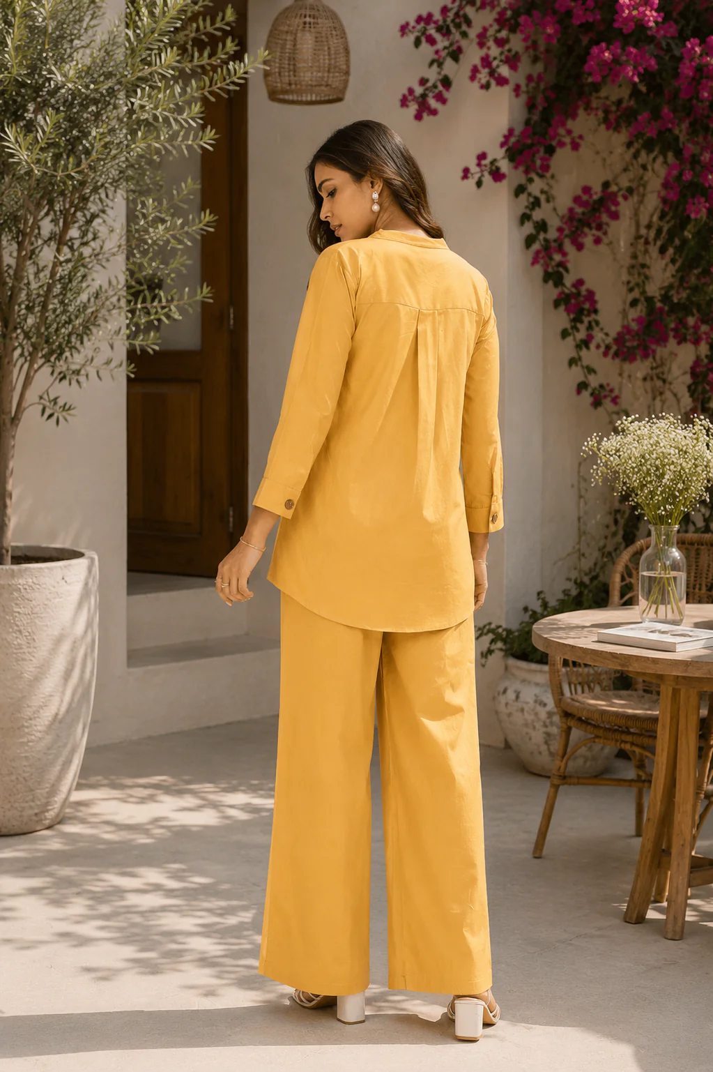Alaya Select Mustard Detailed Co-ord Set - Image 5