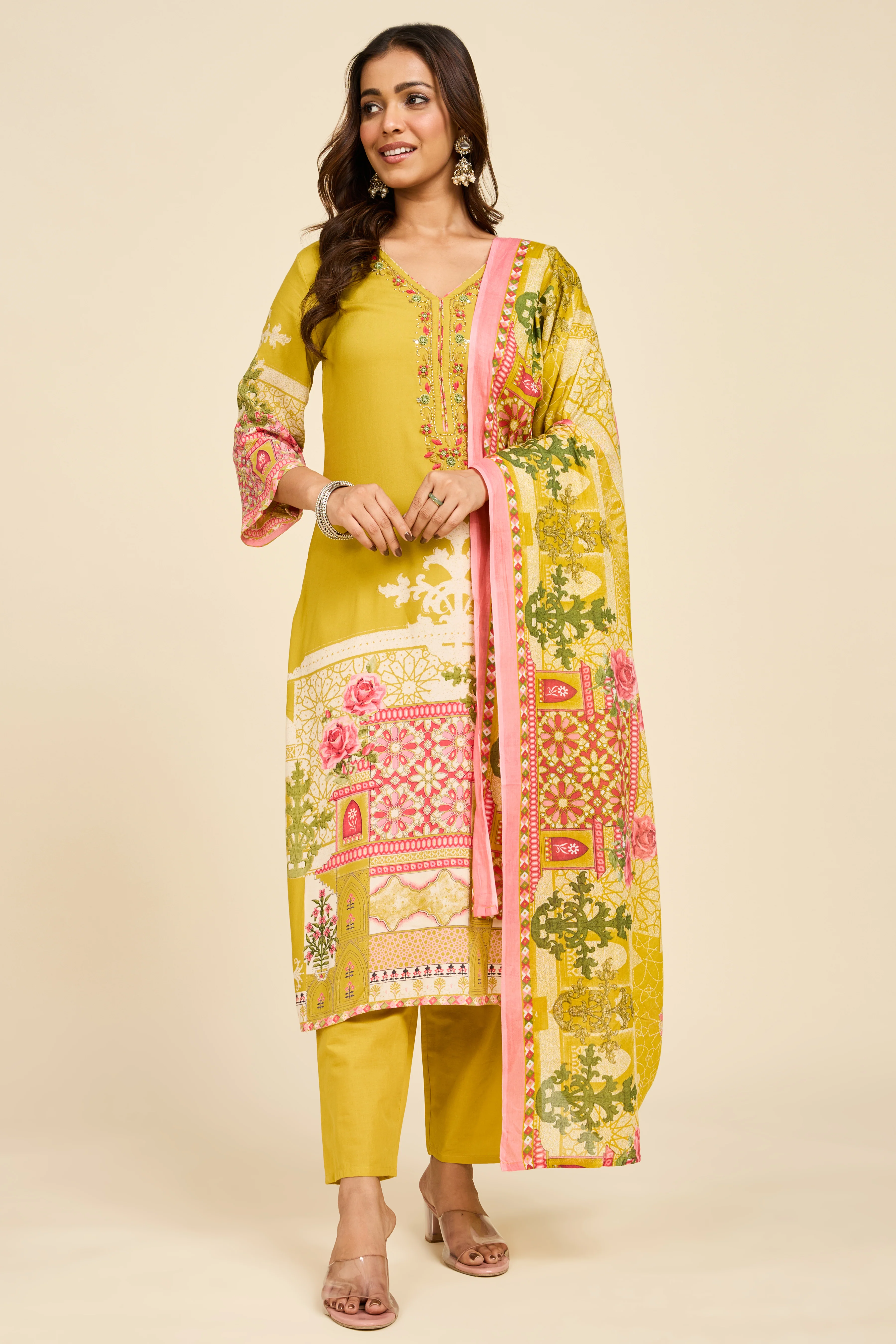 Alaya Select Pista Flora Kurta Set - Image 5