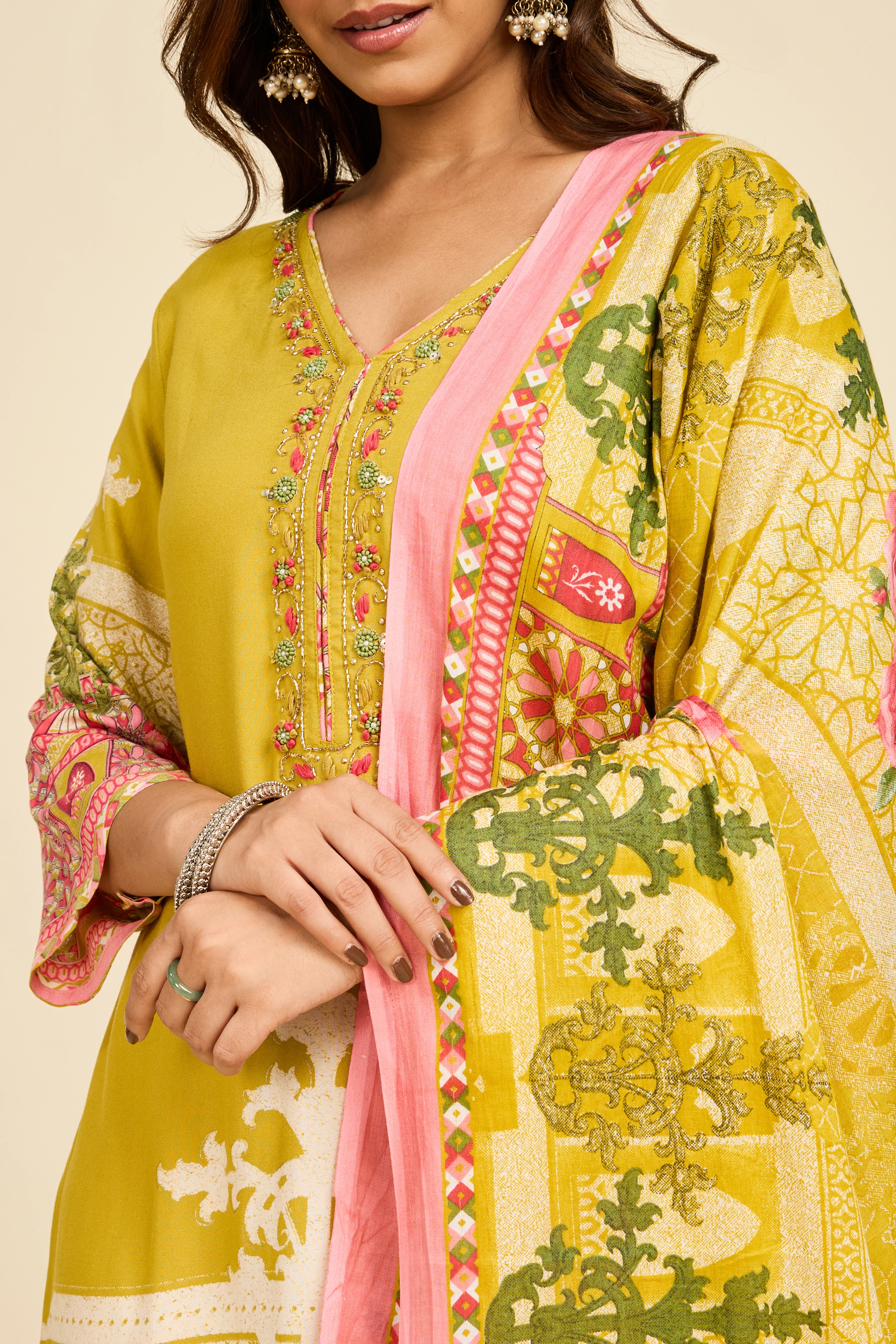 Alaya Select Pista Flora Kurta Set - Image 8