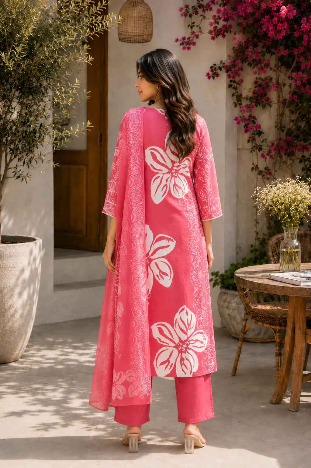 Alaya Select Raspberry Blossom Kurta Set - Image 3