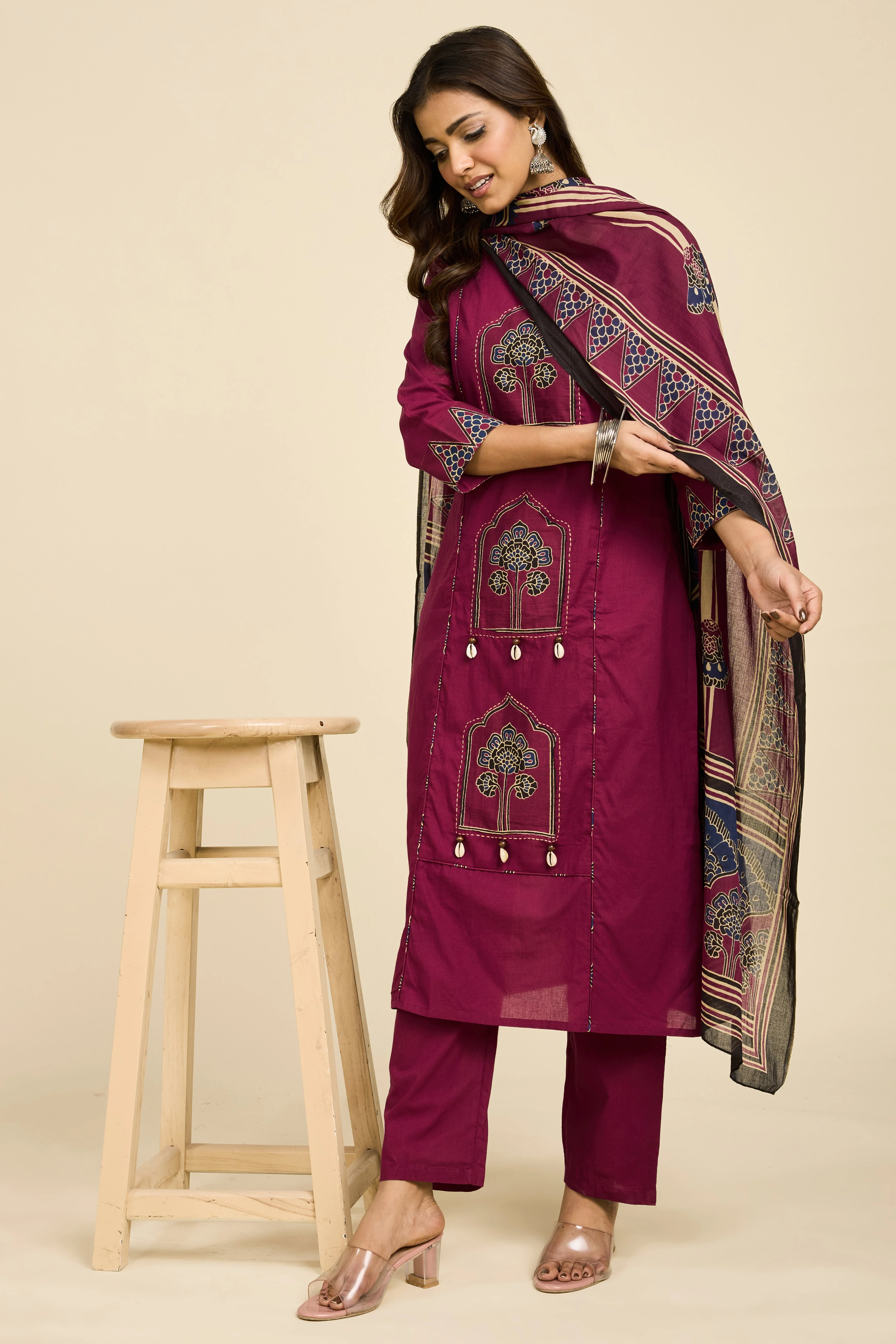 Alaya Select Wine Heritage Kurta Set - Image 5