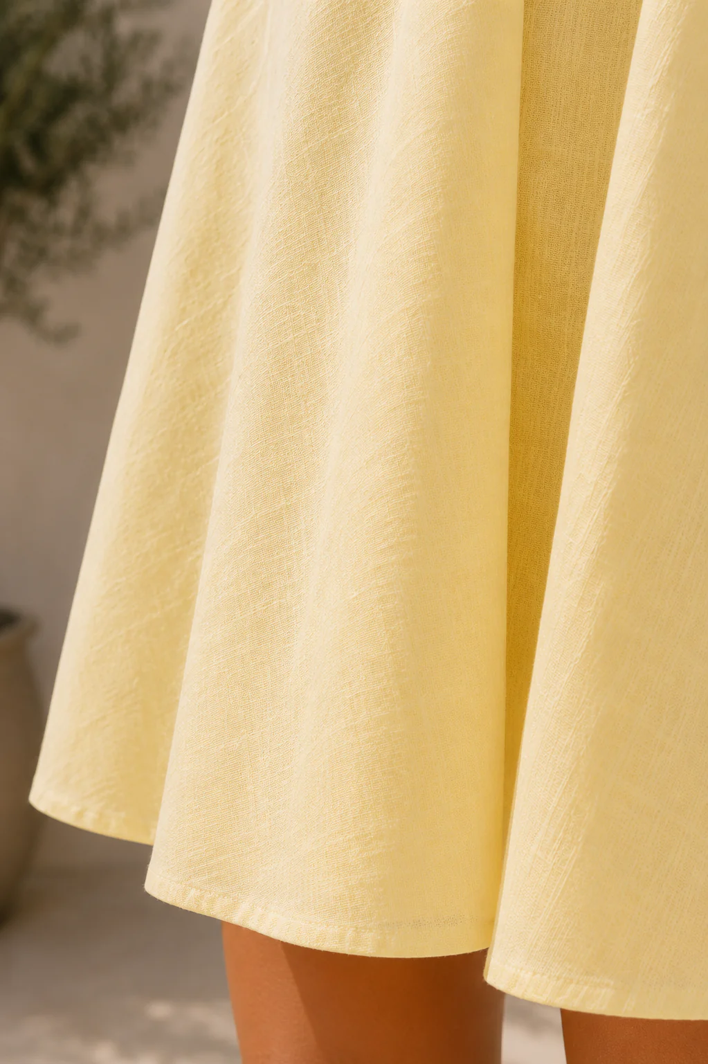 Amalfi Butter Yellow Halter Short Dress - Image 4