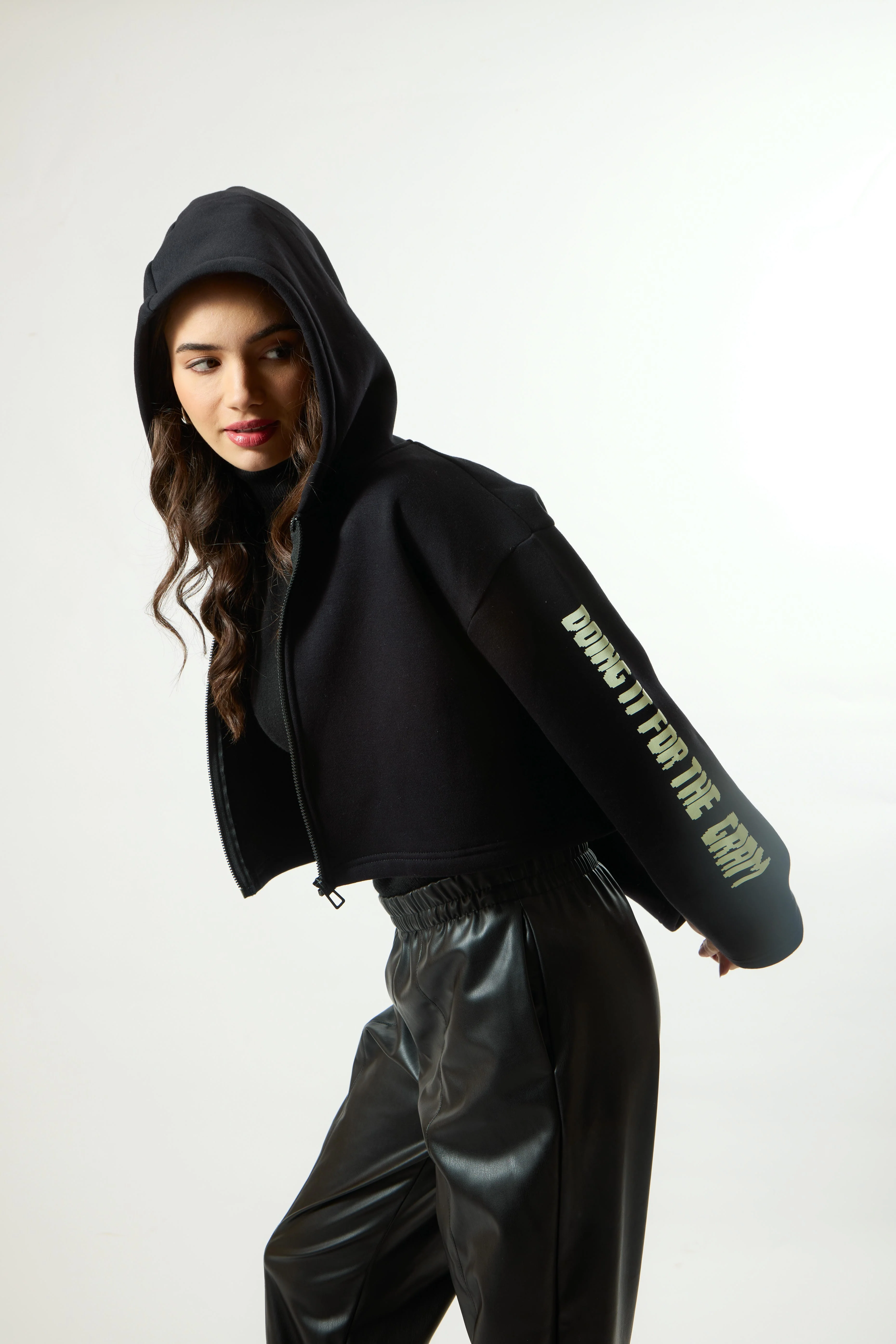 “FLEXIN” Premium Crop Hoodie - Image 10