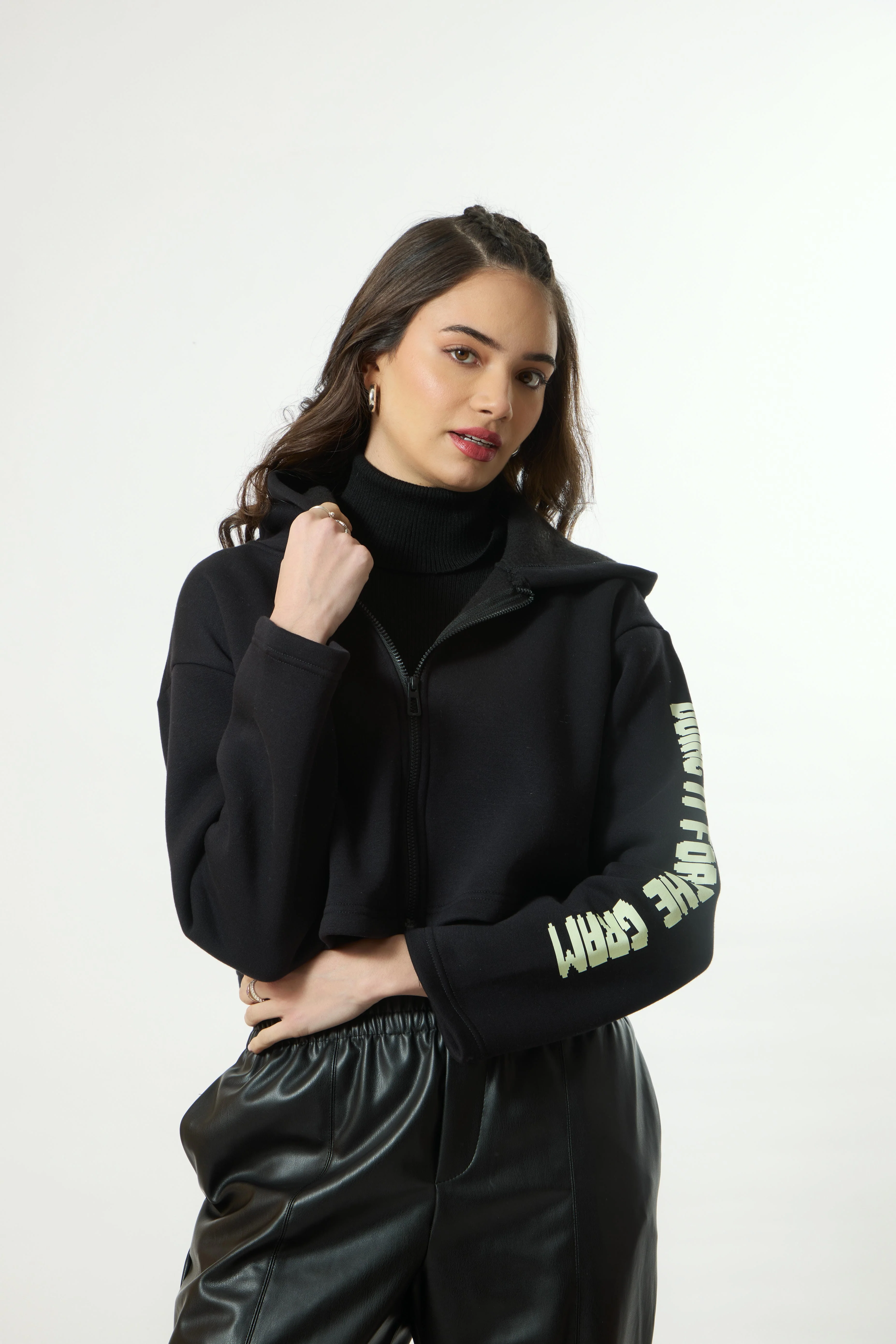 “FLEXIN” Premium Crop Hoodie - Image 4
