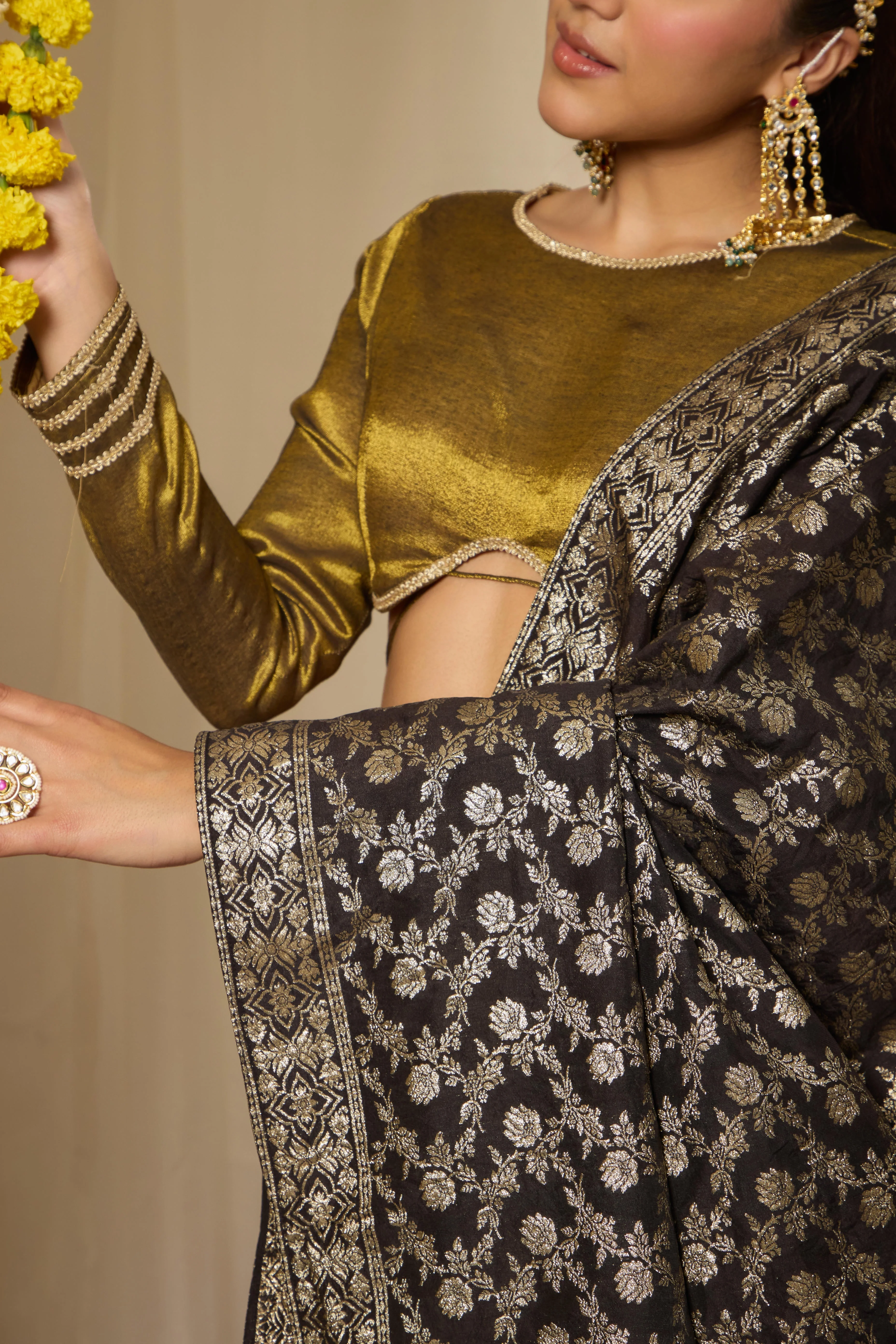 Malang Antique Gold Lehenga Set - Image 6
