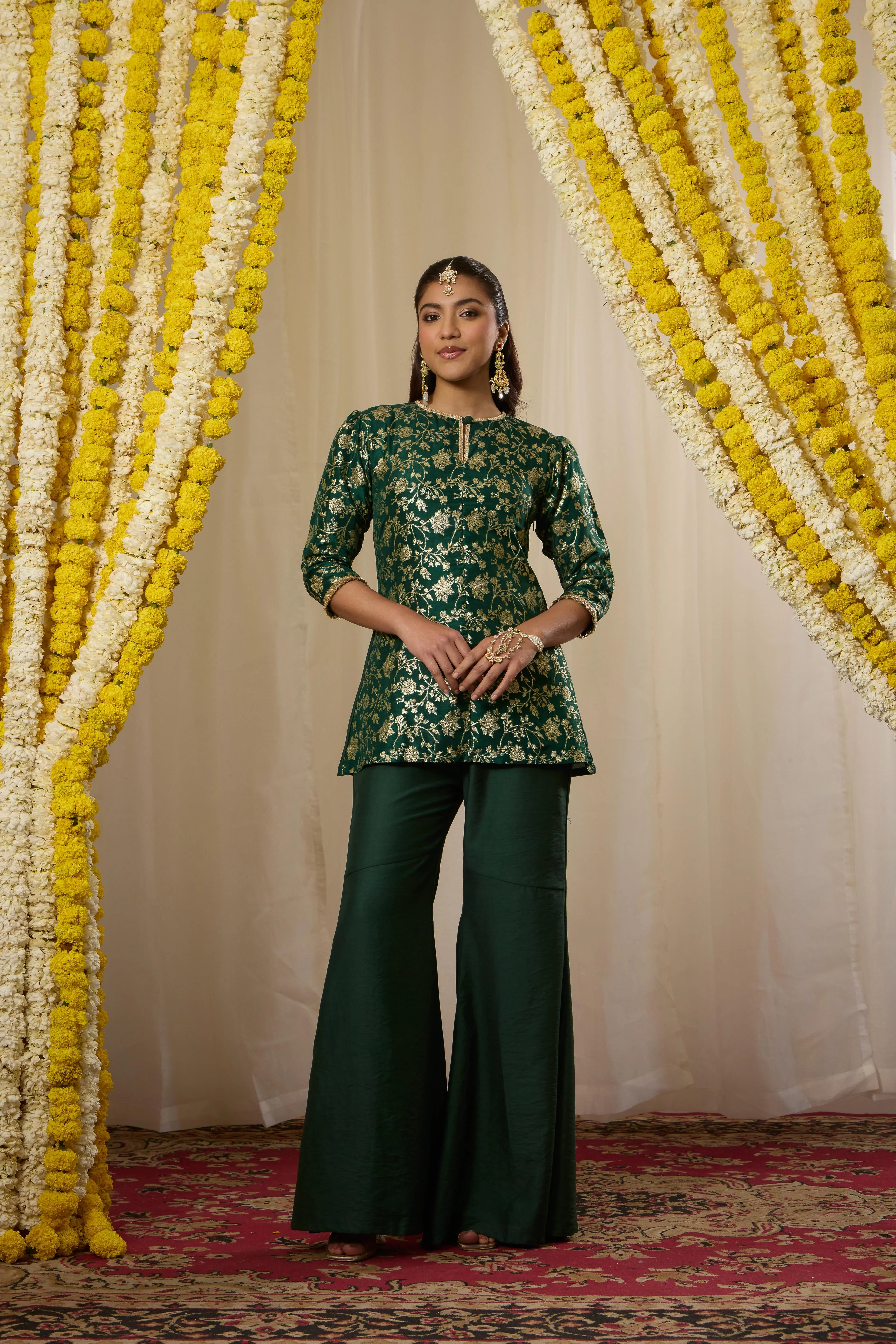 Malang Deep Emerald Kurta Set - Image 3