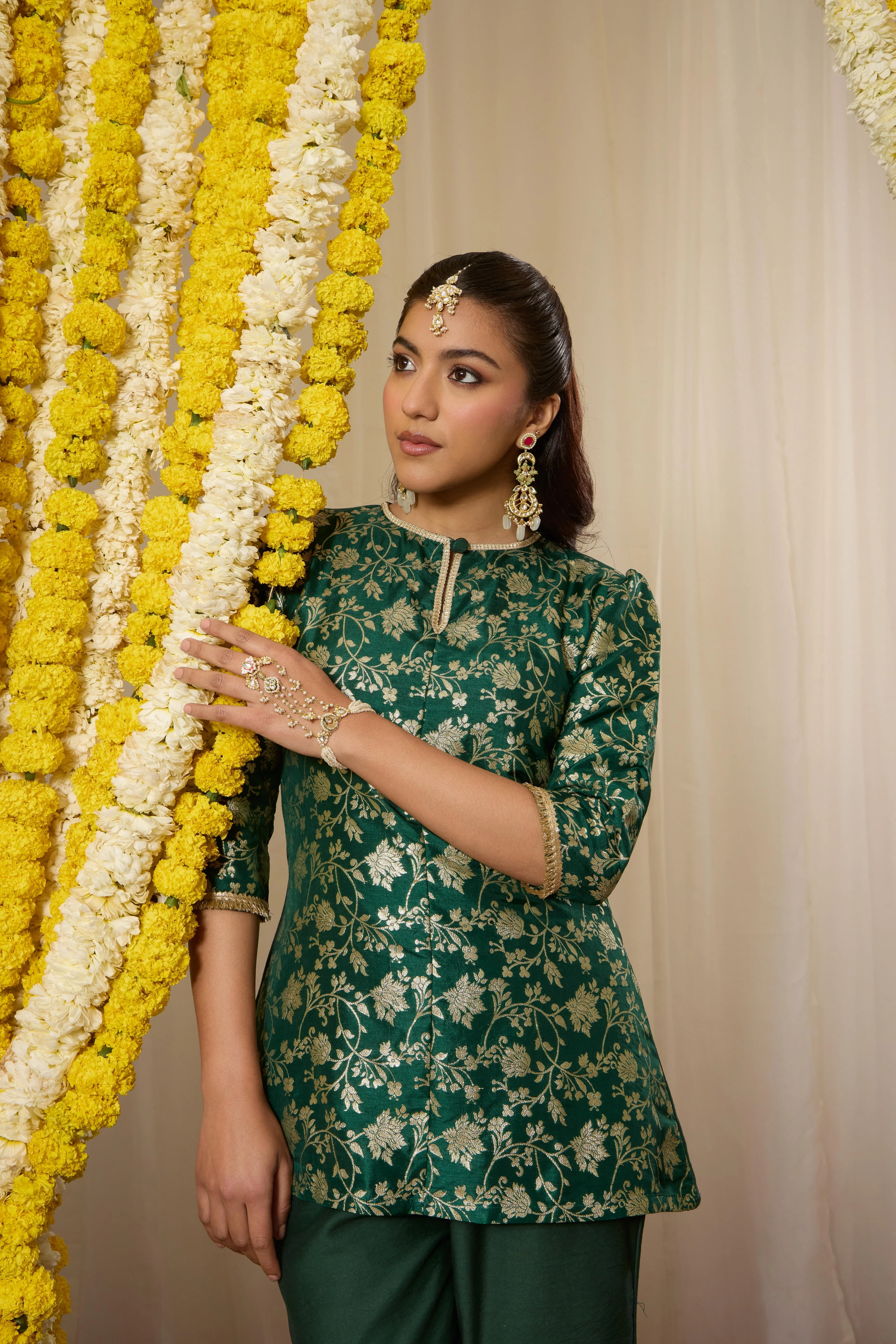 Malang Deep Emerald Kurta Set - Image 6