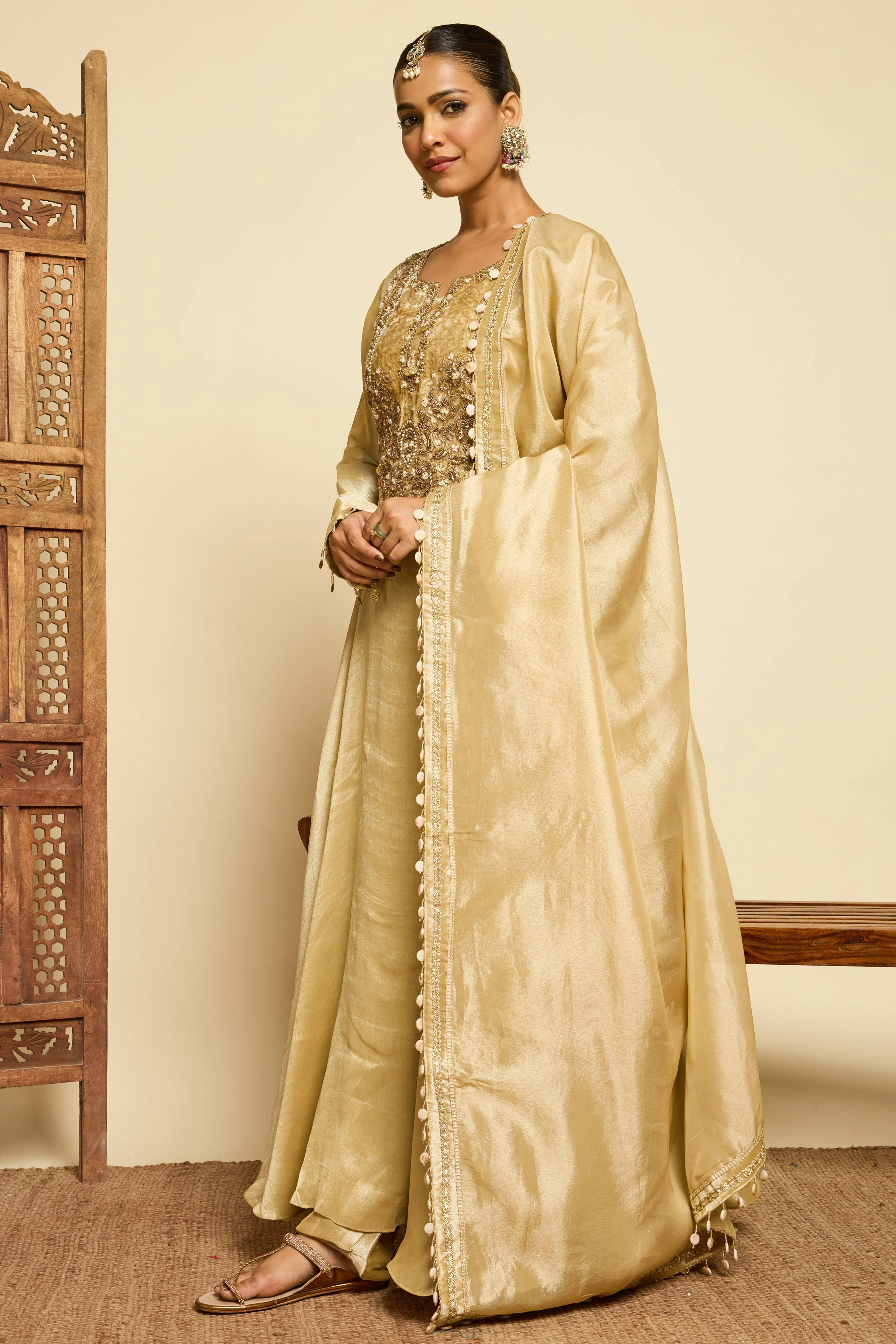 Malang Gold Anarkali Set - Image 6