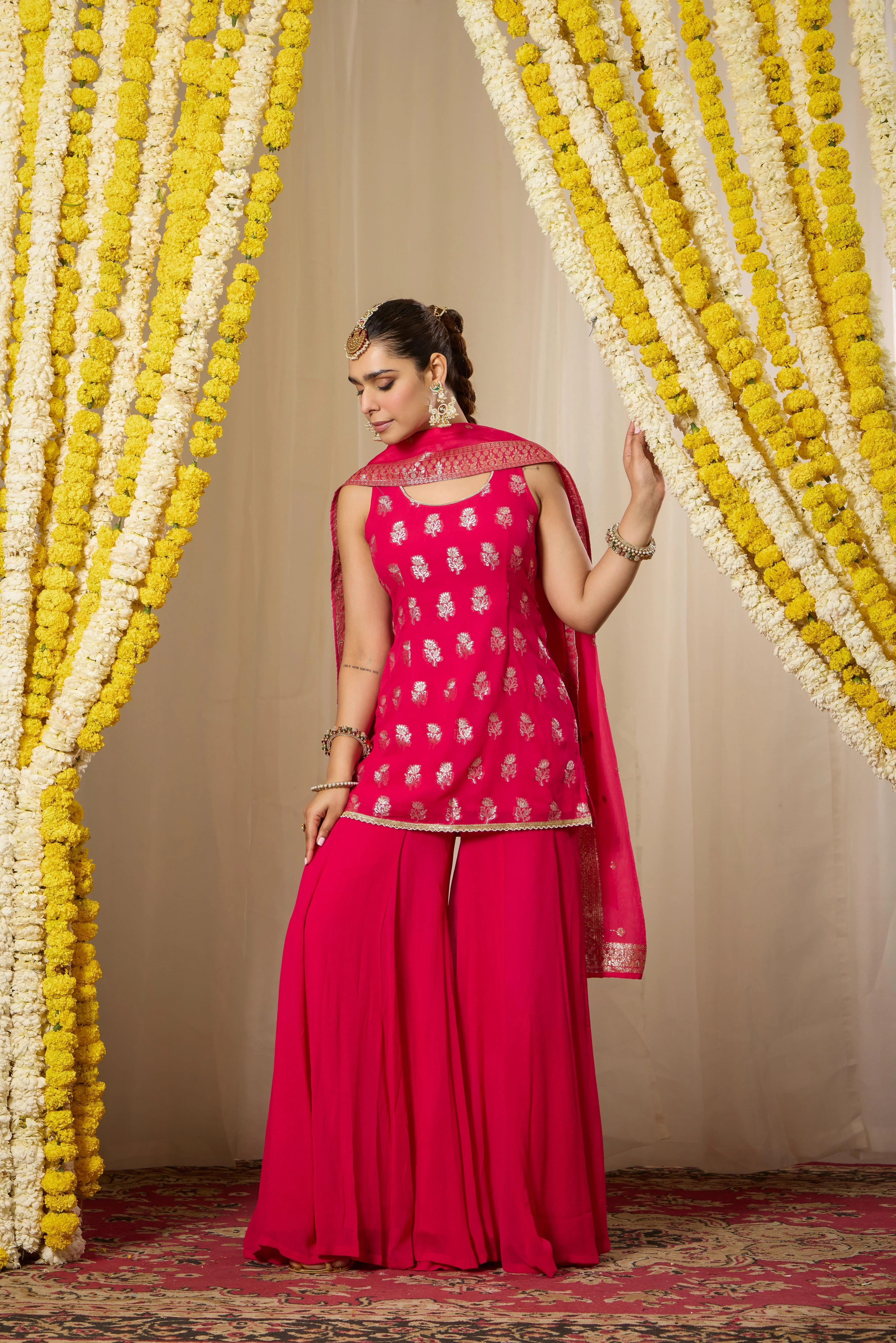 Malang Rich Fuchsia Pink Kurta Set - Image 2