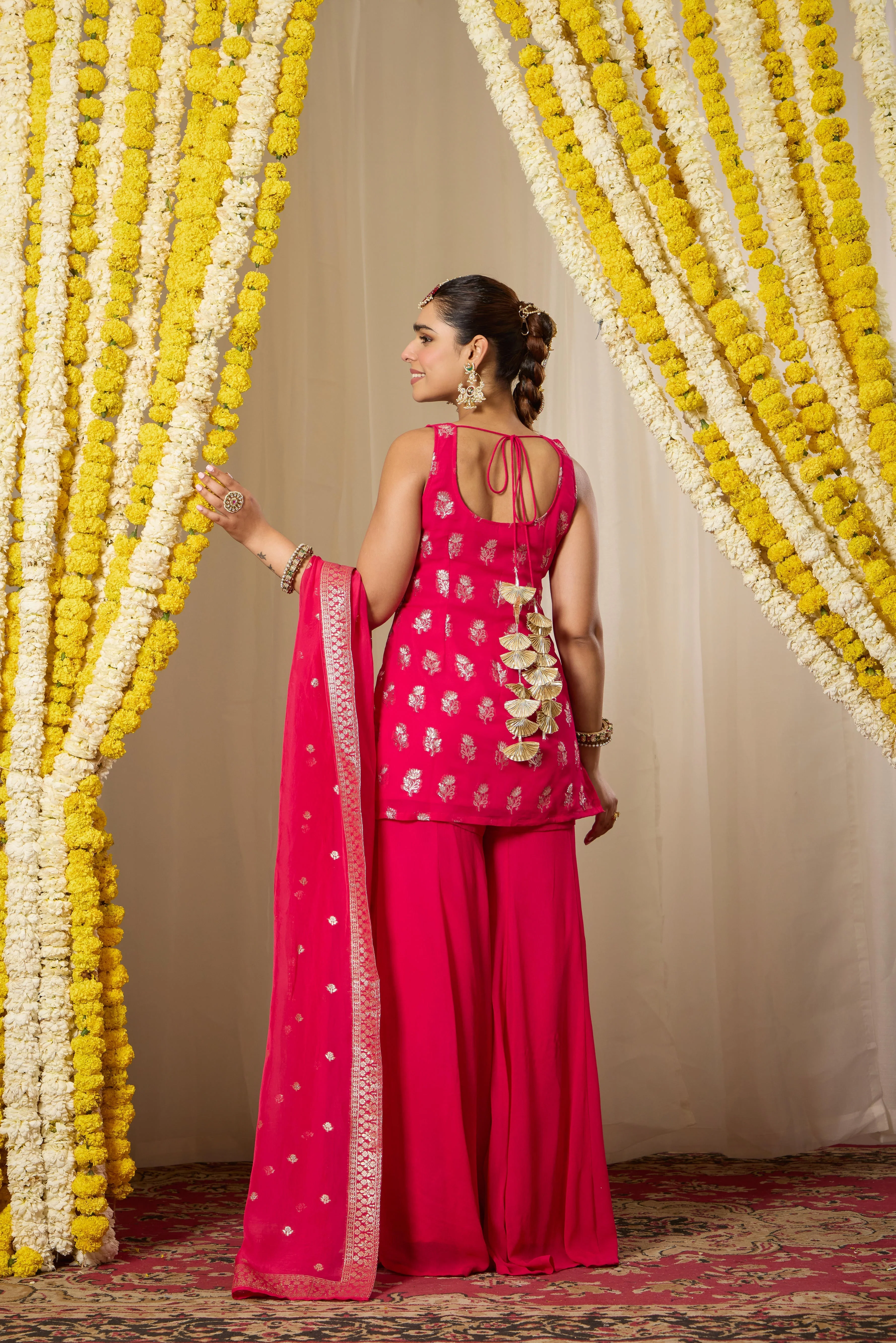 Malang Rich Fuchsia Pink Kurta Set - Image 4