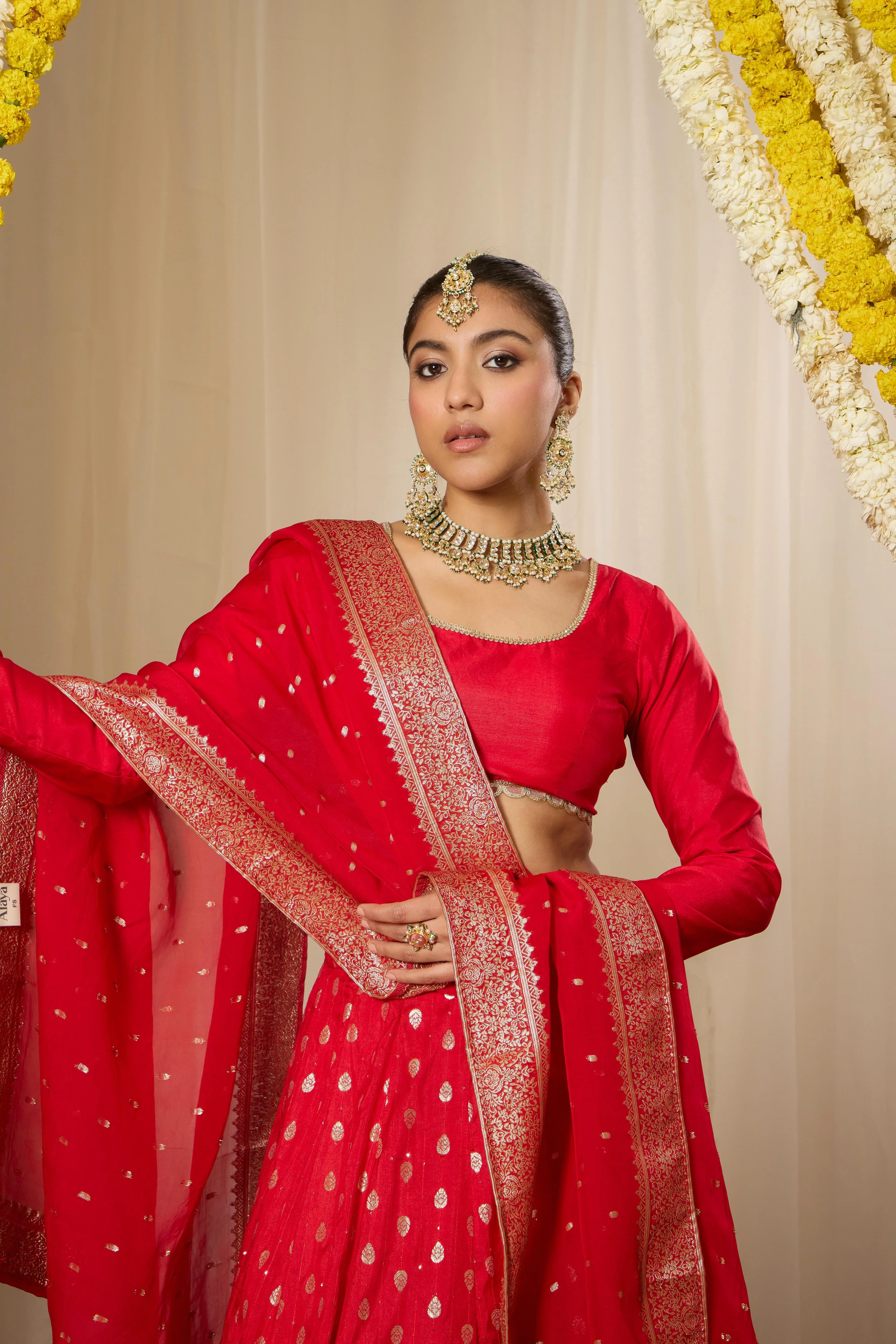 Malang Shahi Red Lehenga Set - Image 4