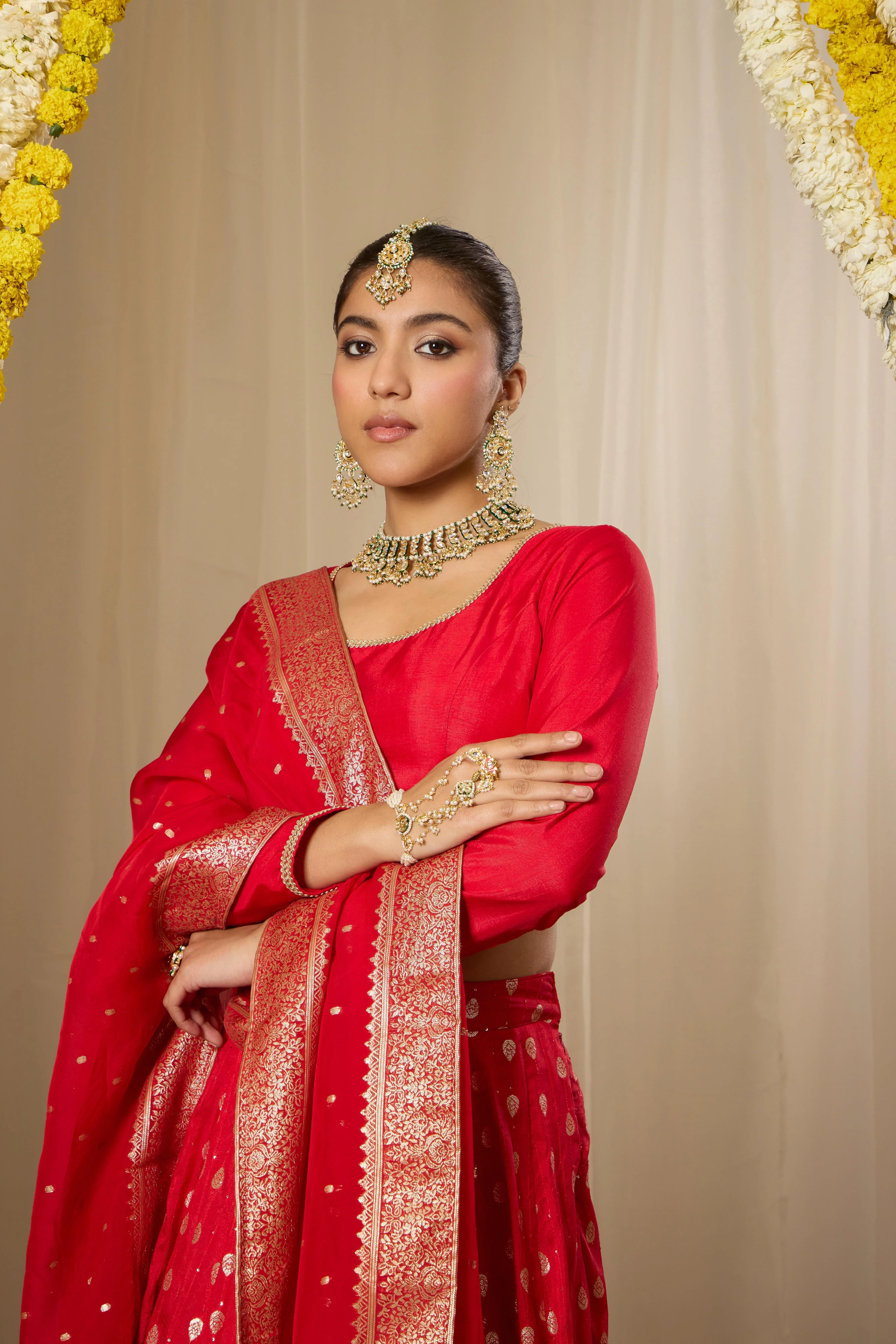 Malang Shahi Red Lehenga Set - Image 7