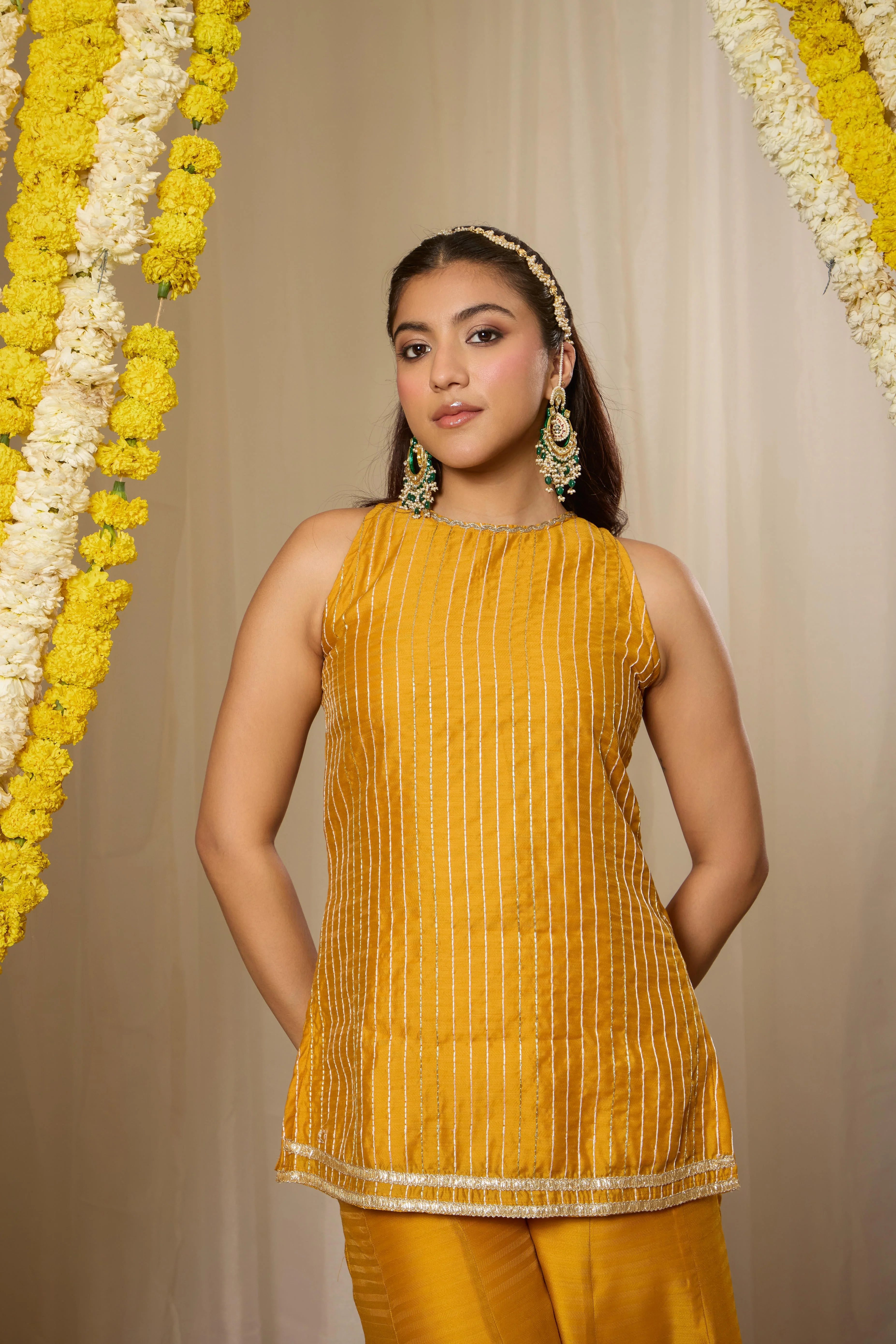 Malang Soft Amber Kurta Sharara Set - Image 5