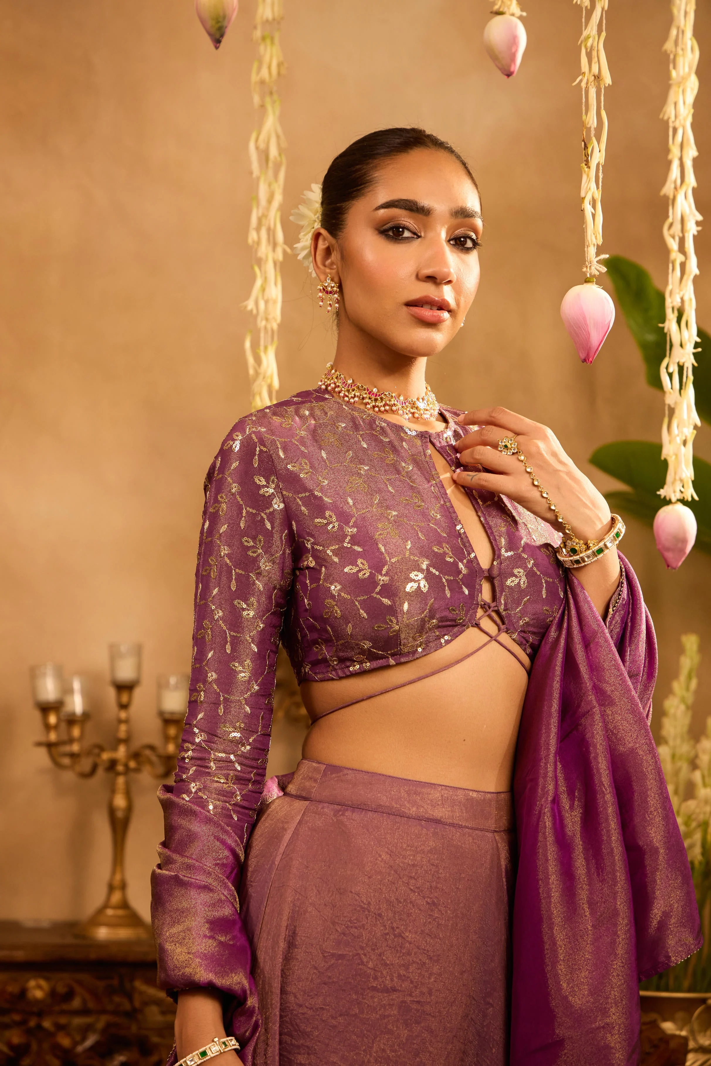Mastaani Berry Dusk Lehenga Set - Image 5