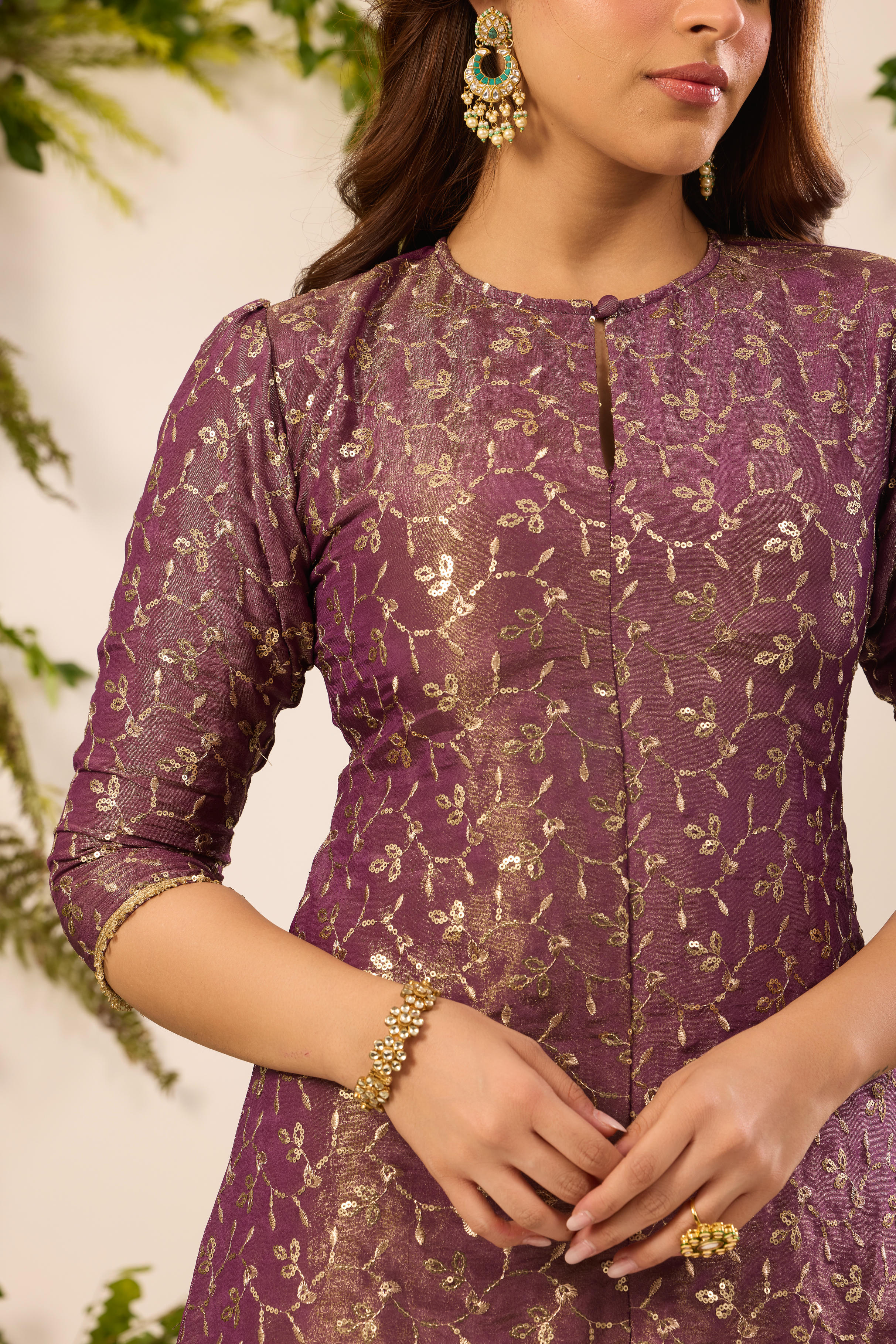 Mastaani Berry Shine Sharara Set - Image 3
