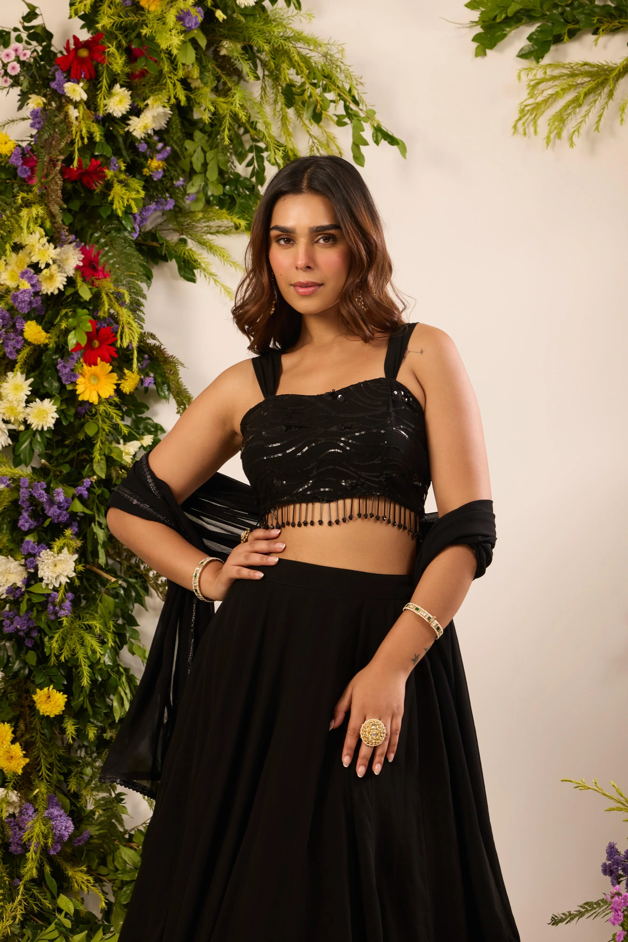 Mastaani Black Allure Lehenga Set - Image 2