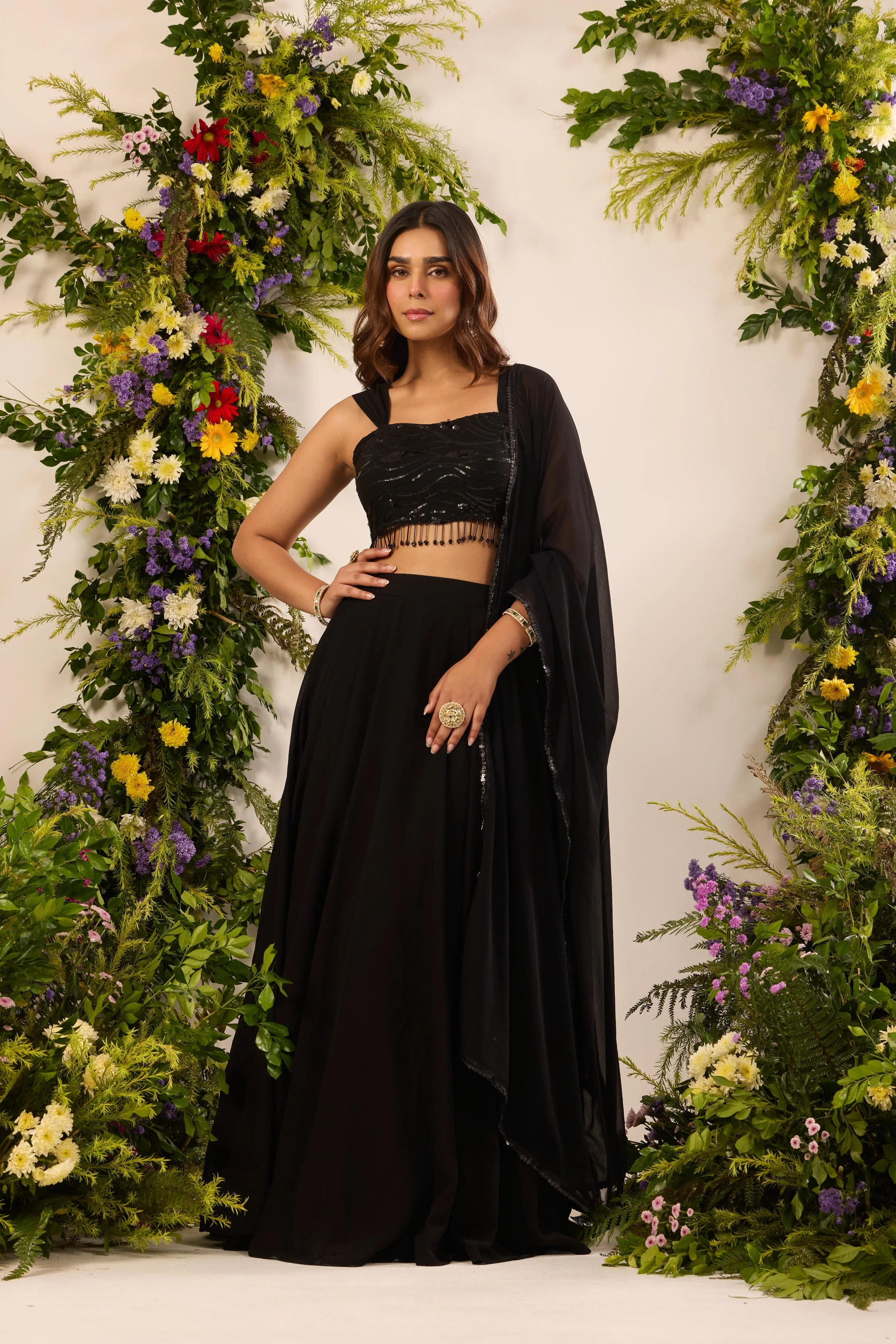 Mastaani Black Allure Lehenga Set - Image 5