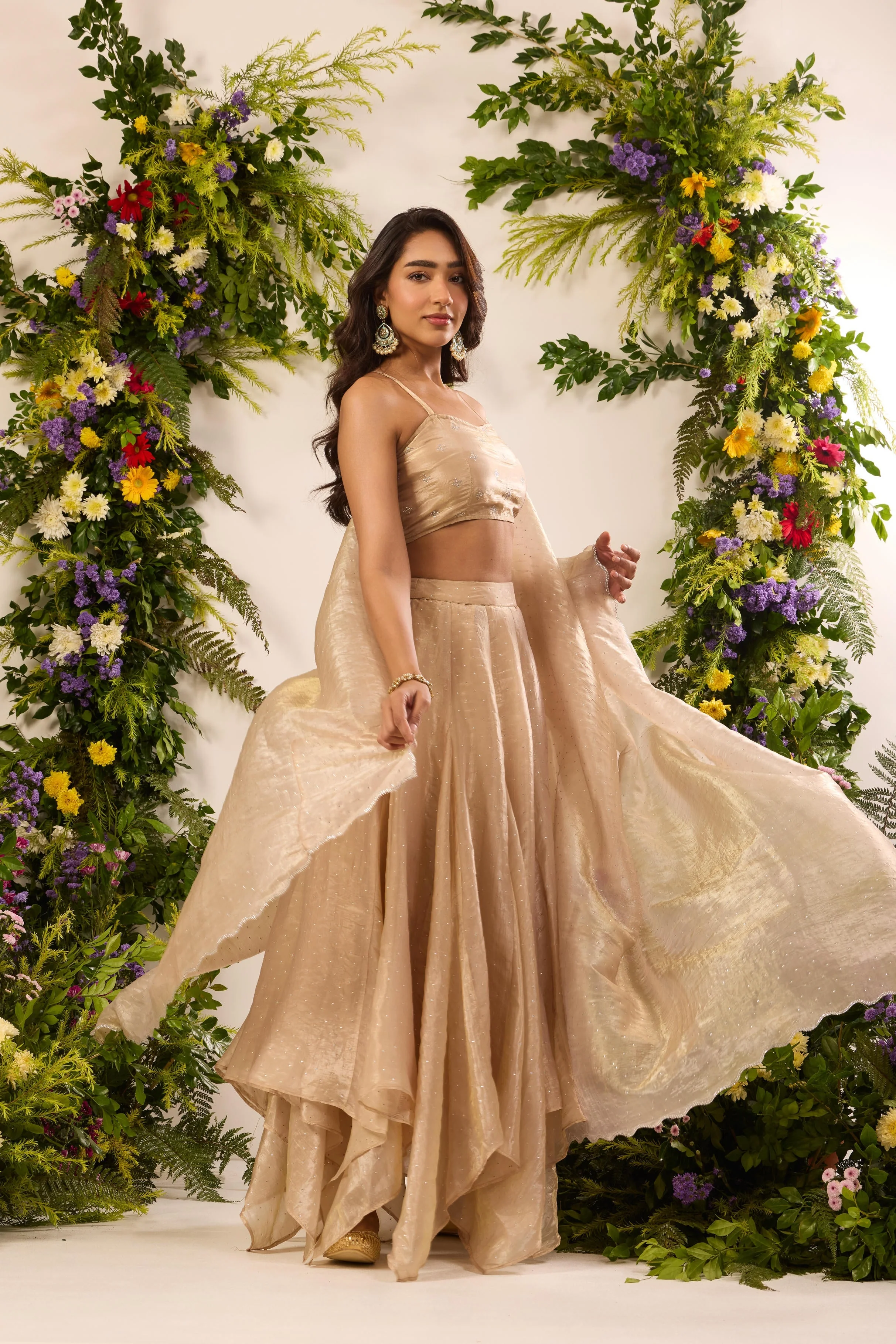 Mastaani Champagne Mist Lehenga Set - Image 3