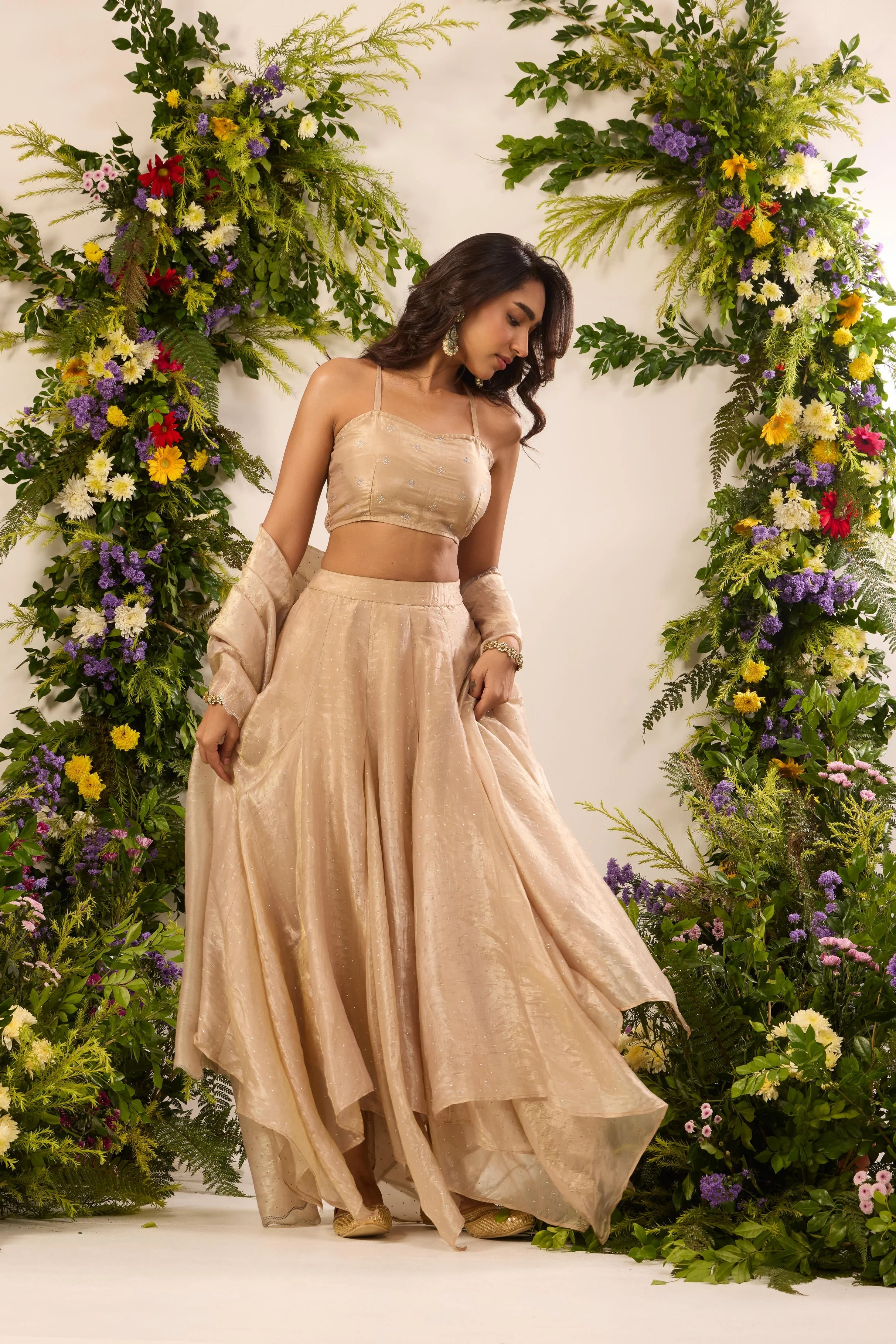 Mastaani Champagne Mist Lehenga Set - Image 4