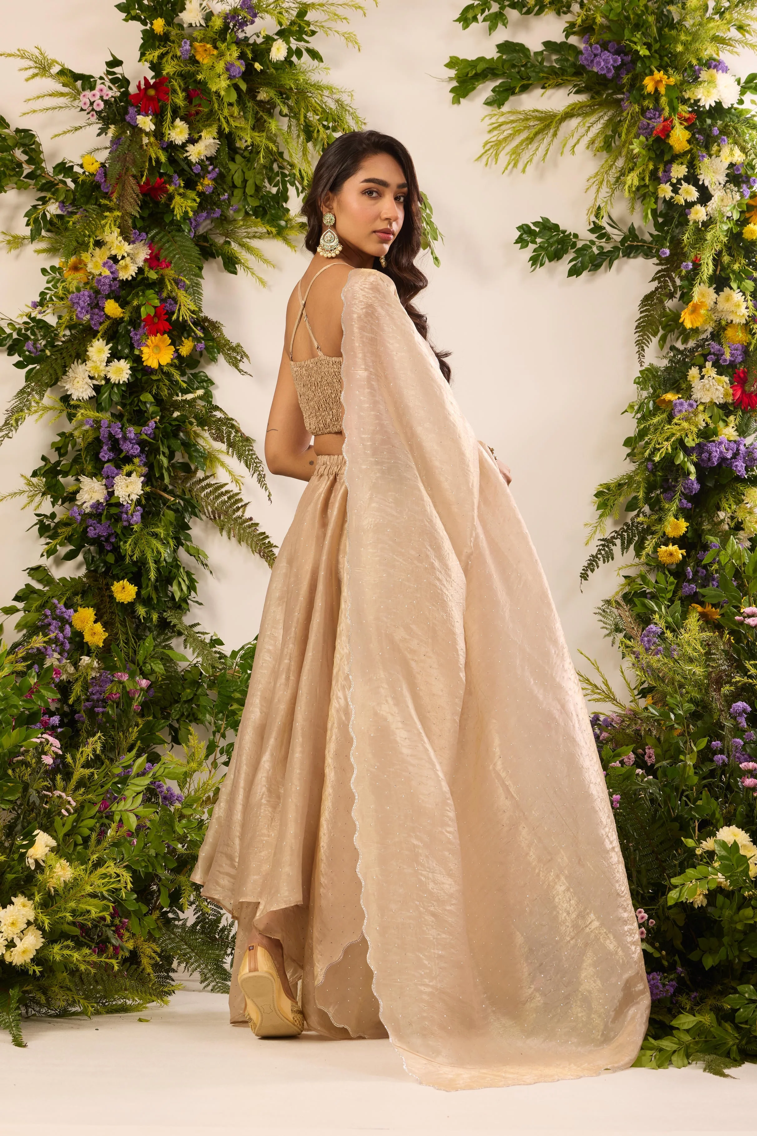 Mastaani Champagne Mist Lehenga Set - Image 8