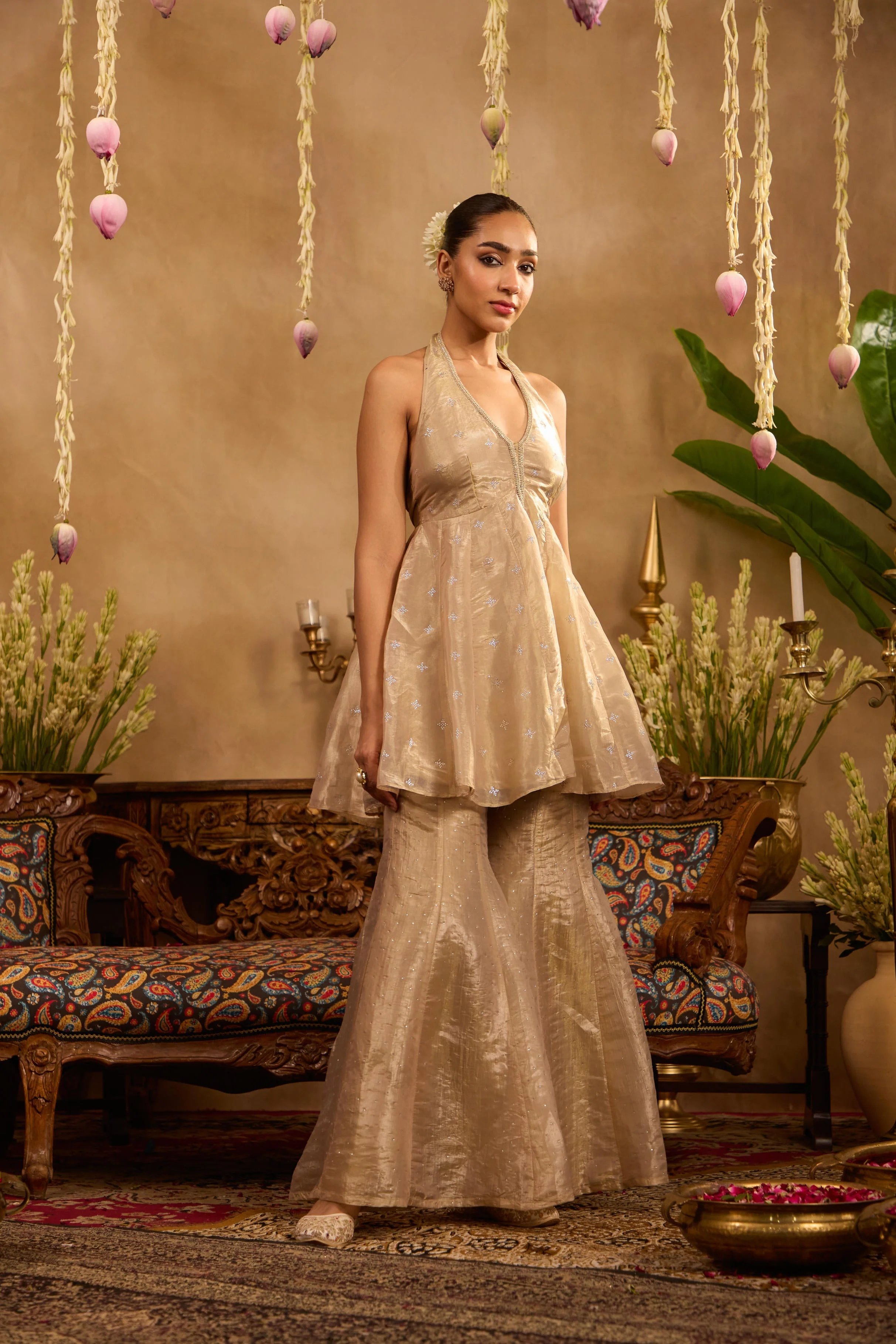 Mastaani Champagne Mist Peplum Kurta Set - Image 2