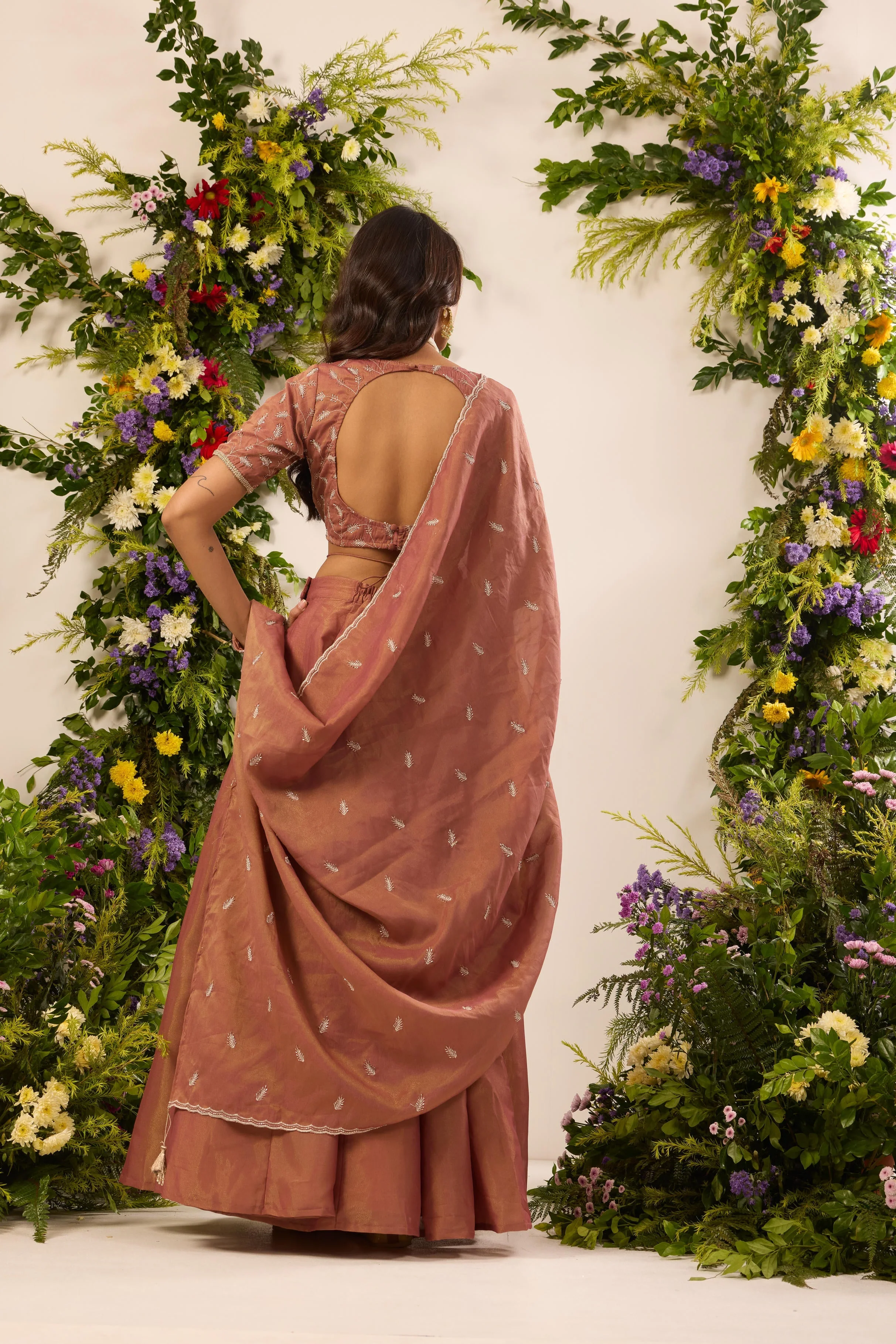 Mastaani Cinnamon Sheen Lehenga Set - Image 3