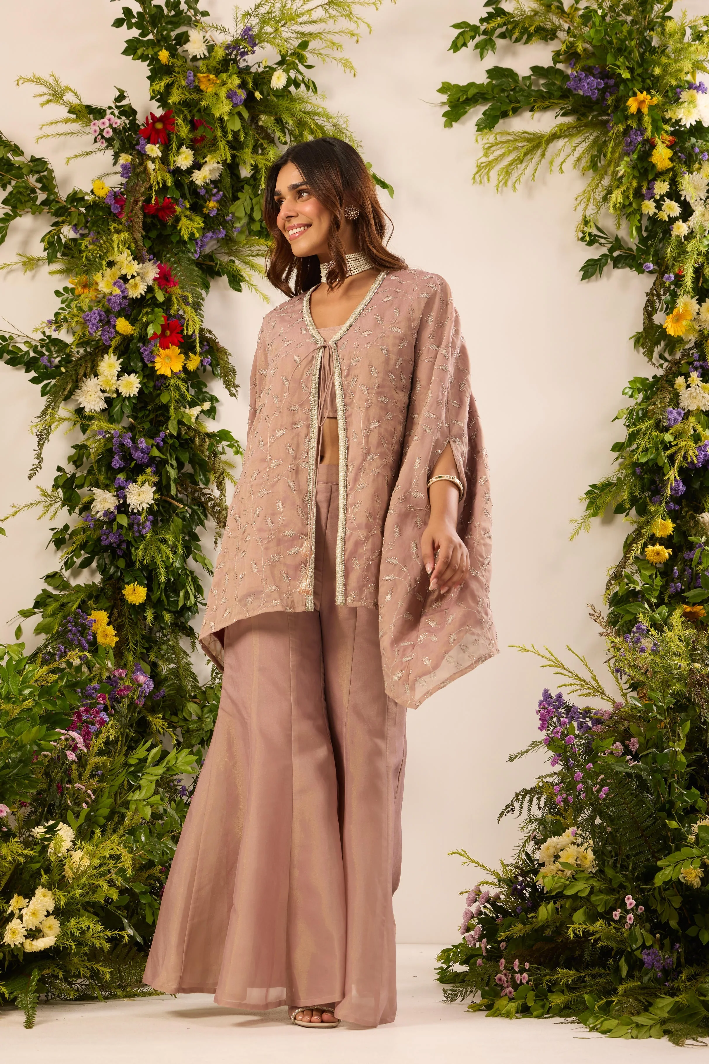 Mastaani Dusty Rose Cape Set - Image 3