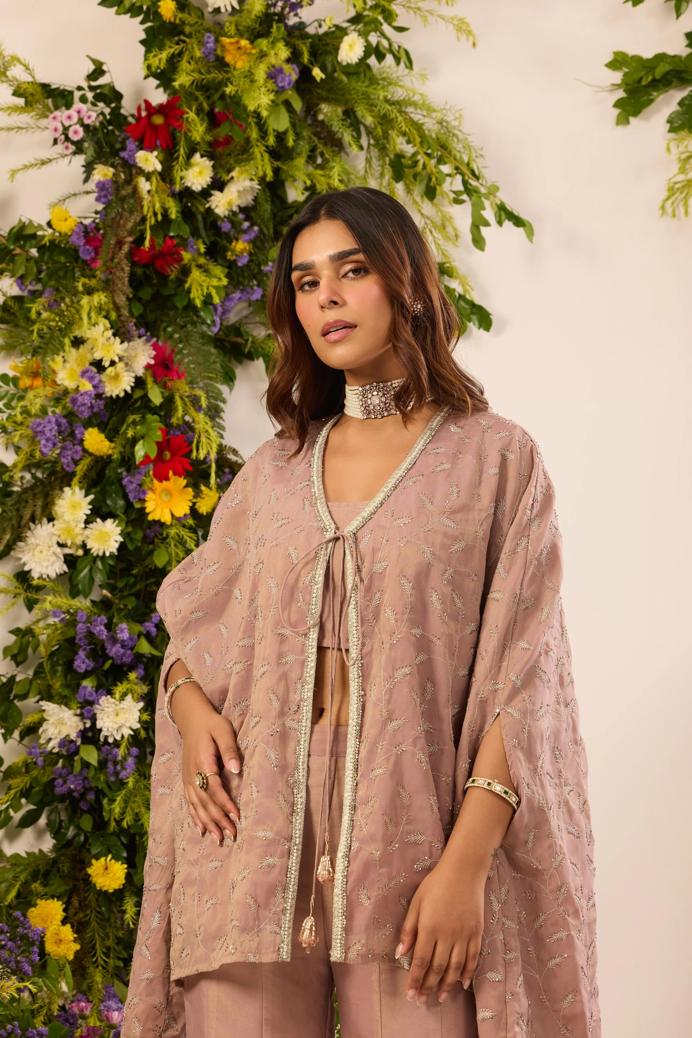 Mastaani Dusty Rose Cape Set - Image 5
