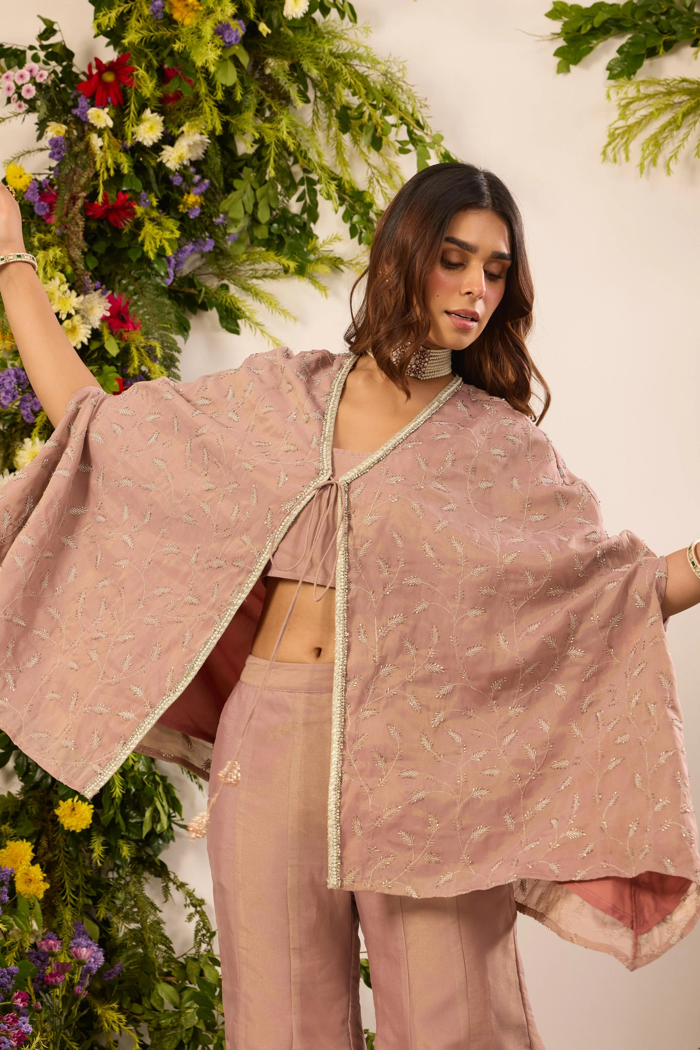 Mastaani Dusty Rose Cape Set - Image 8