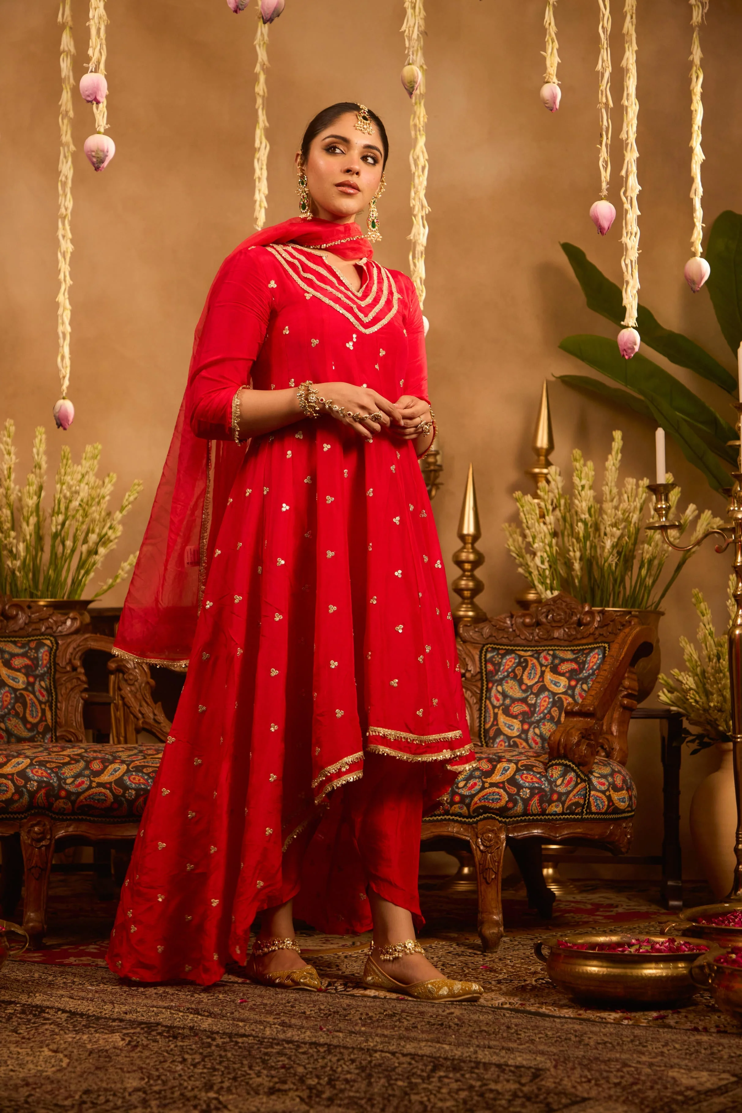 Mastaani Heer Red Anarkali Set - Image 3