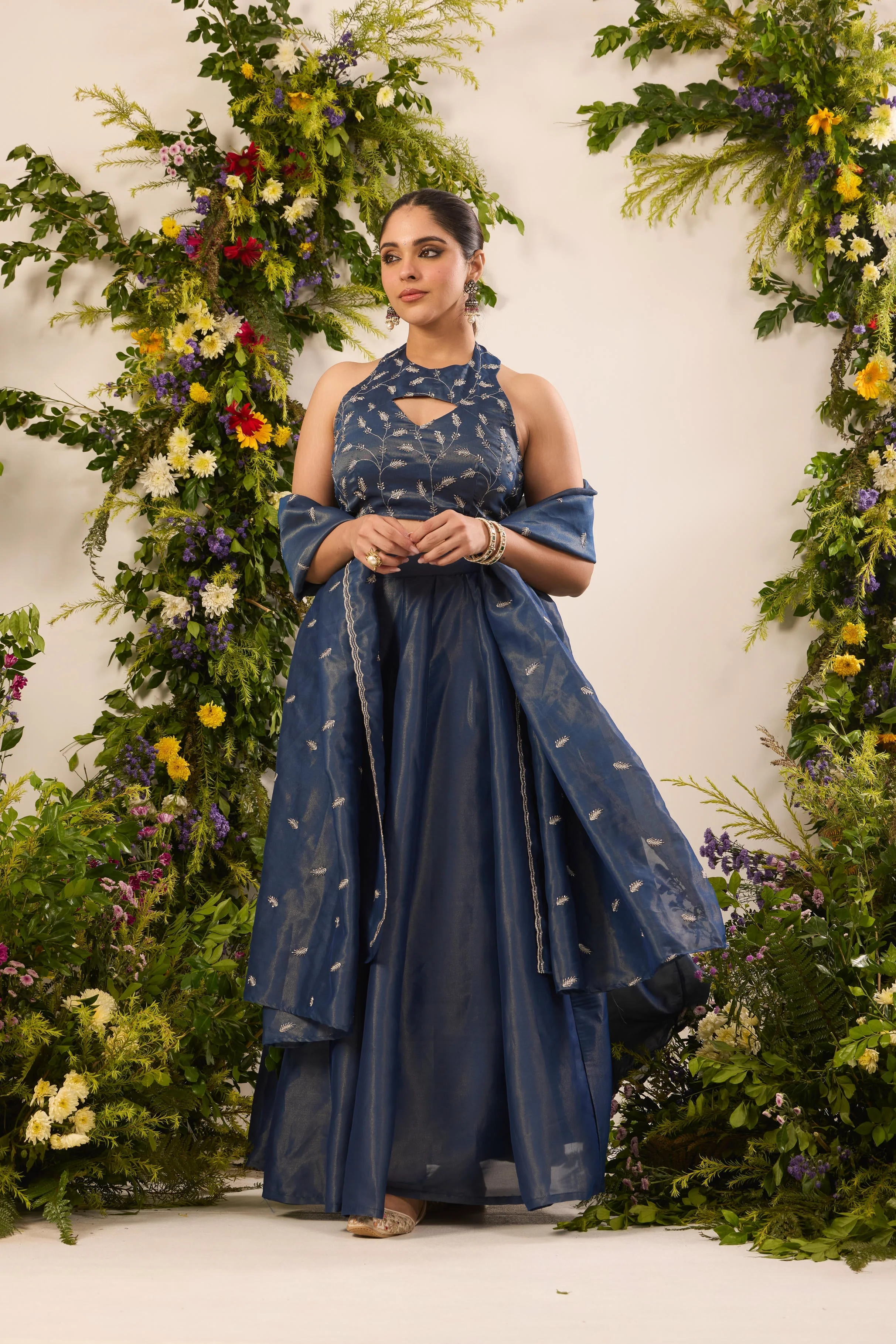 Mastaani Midnight Blue Majestic Lehenga Set - Image 7